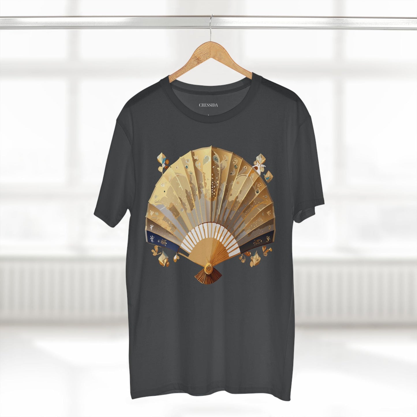 Antique Fan Graphic Design T-Shirt Unisex 100 Cotton Floral Carnival Artwork Tee 24