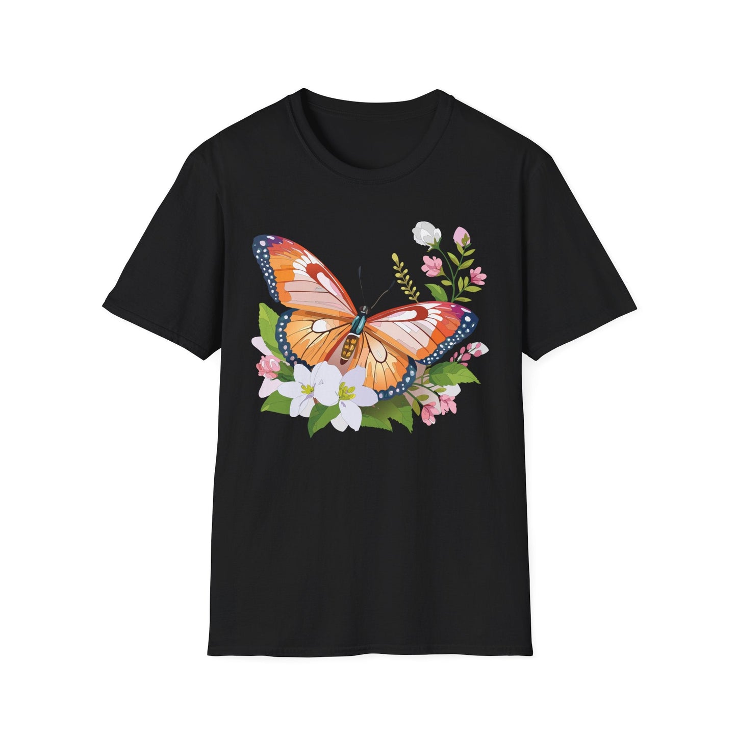 Butterfly Shirt Unisex T Shirt Gildan 64000 Softstyle 100 Percent Ring Spun Cotton