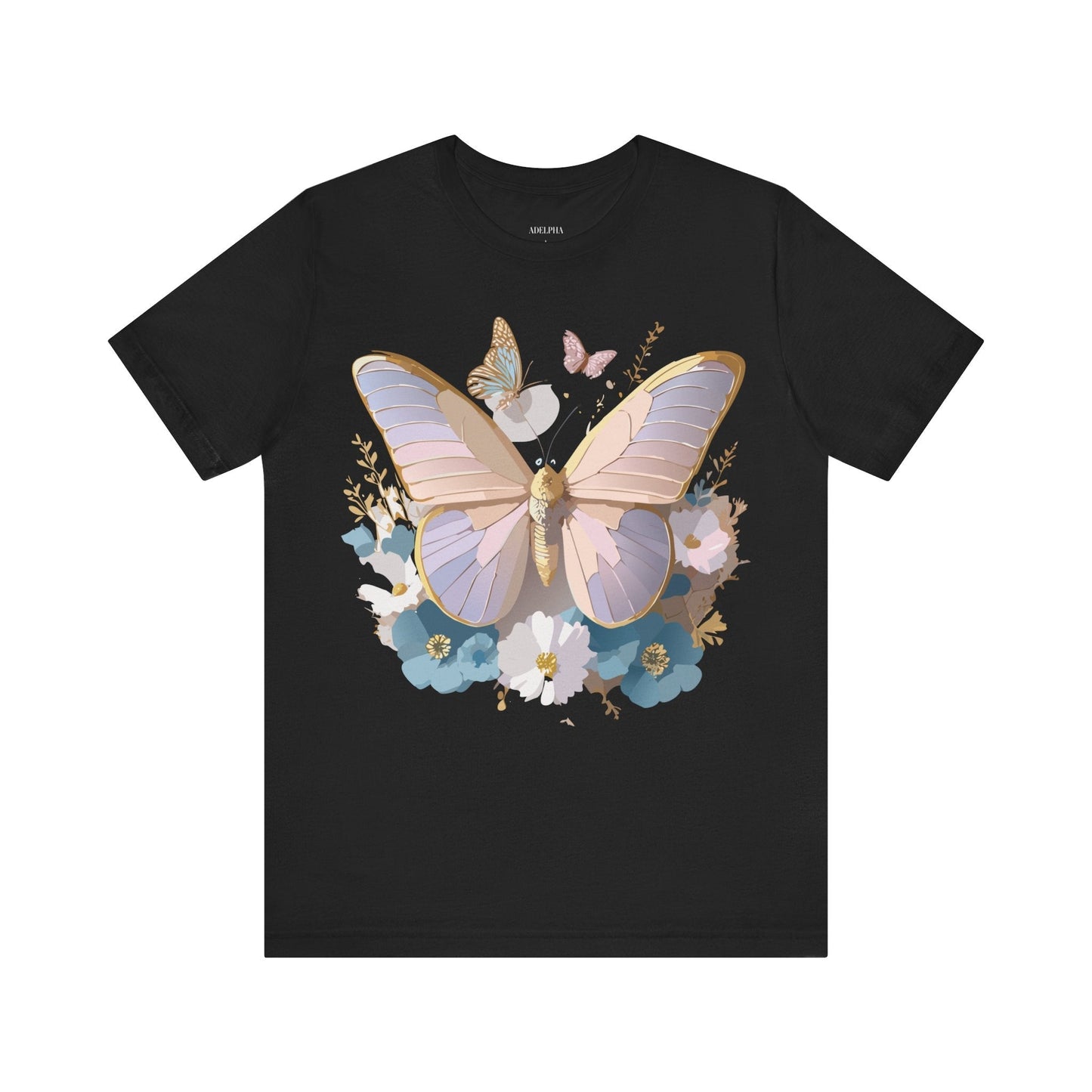 Butterfly Graphic Tee Unisex Short Sleeve Vintage Inspired Artwork Adelpha