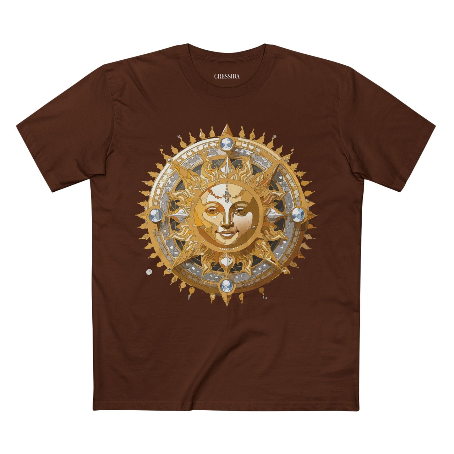 Gold Sun Graphic Unisex 100 Cotton T-Shirt with Golden Art Design 10