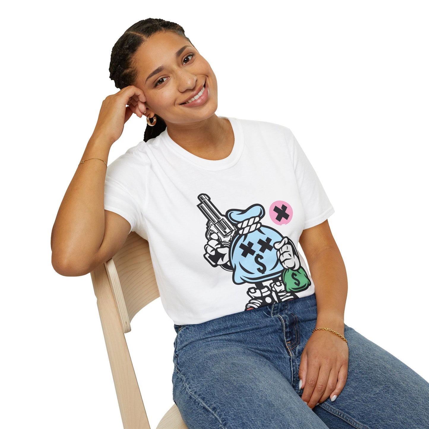 Cartoon T Shirt Animation T Shirt Funny Tee Unisex Gildan Softstyle 64000 100 Percent Cotton