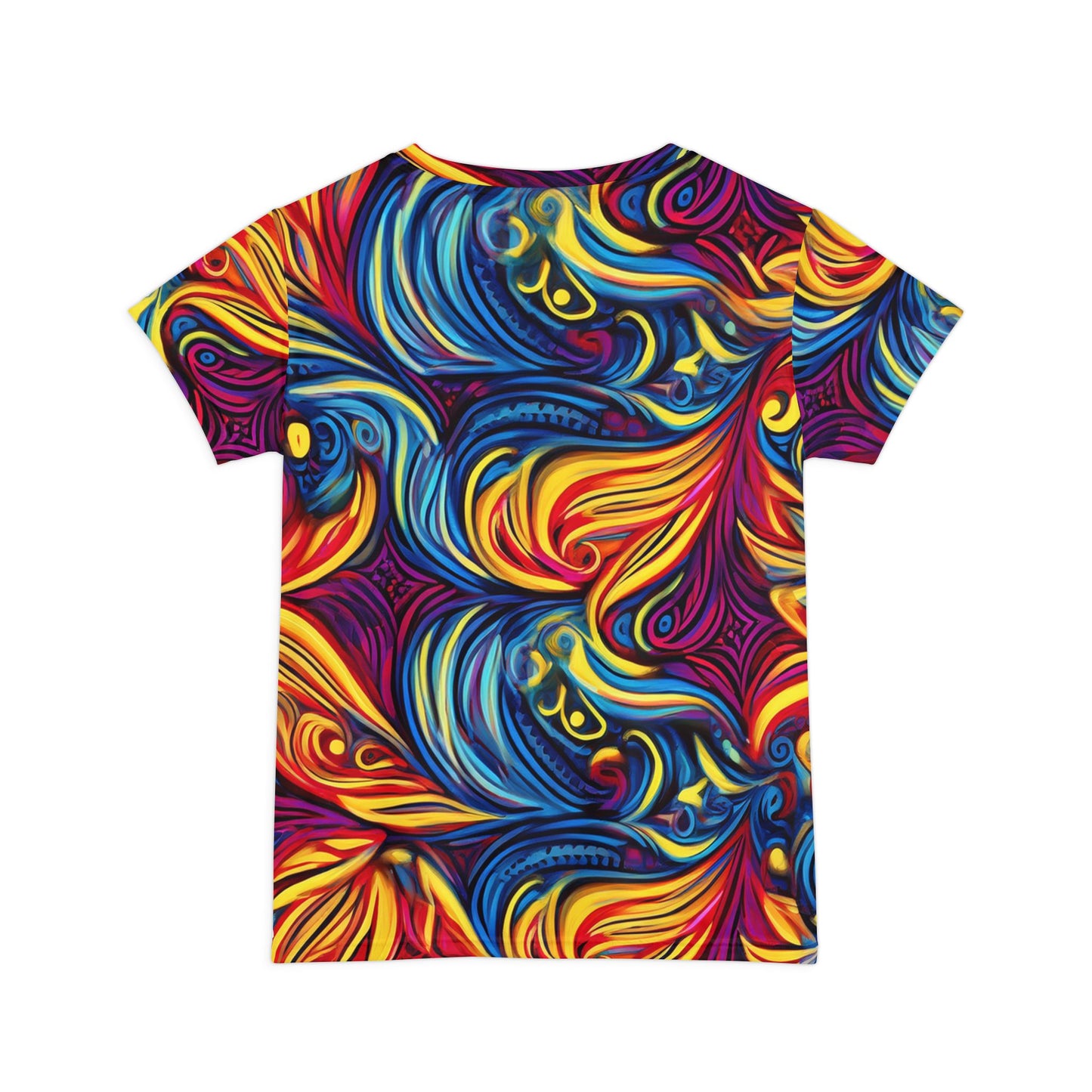 抽像印花襯衫，帶有抽象圖案的襯衫