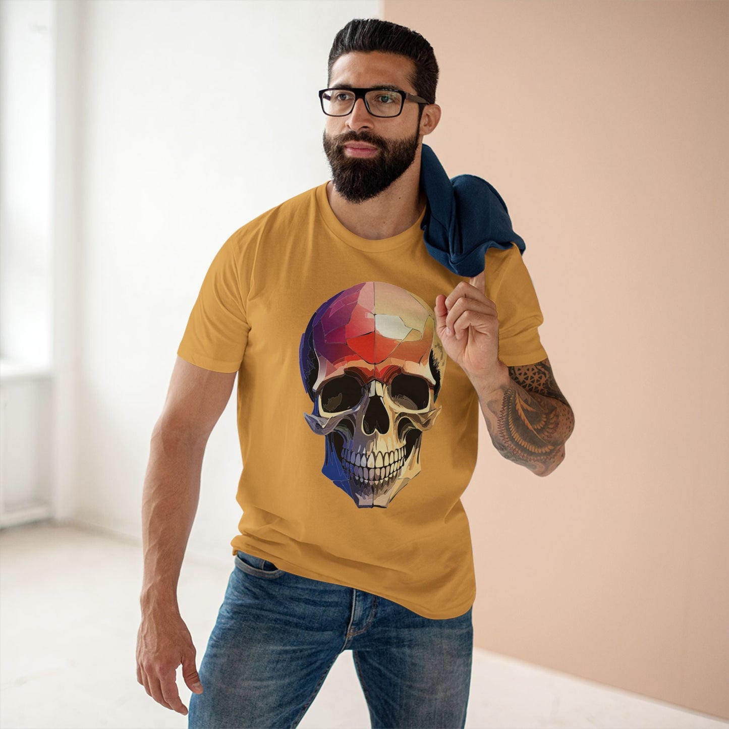 Skull Shirt Unisex Skeleton Tee With Original Art Design From Retro2Nova Premium Cotton Tee