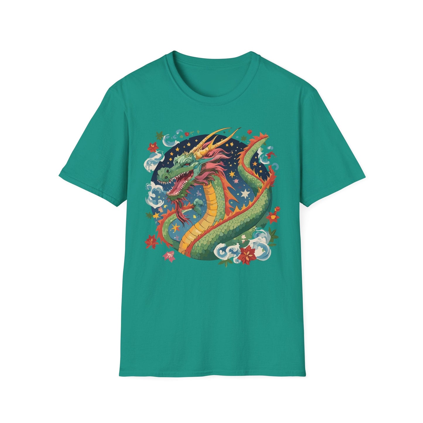 Dragon Graphic Unisex 100 Cotton Tee with Animal Artwork Design 9