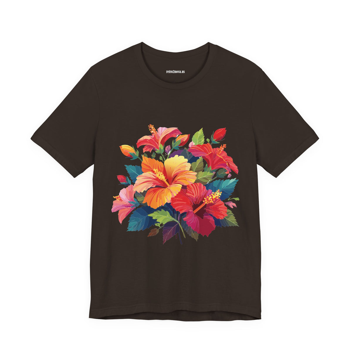Floral Graphic Unisex Cotton Bella+Canvas Tee with Flowers Design ab7