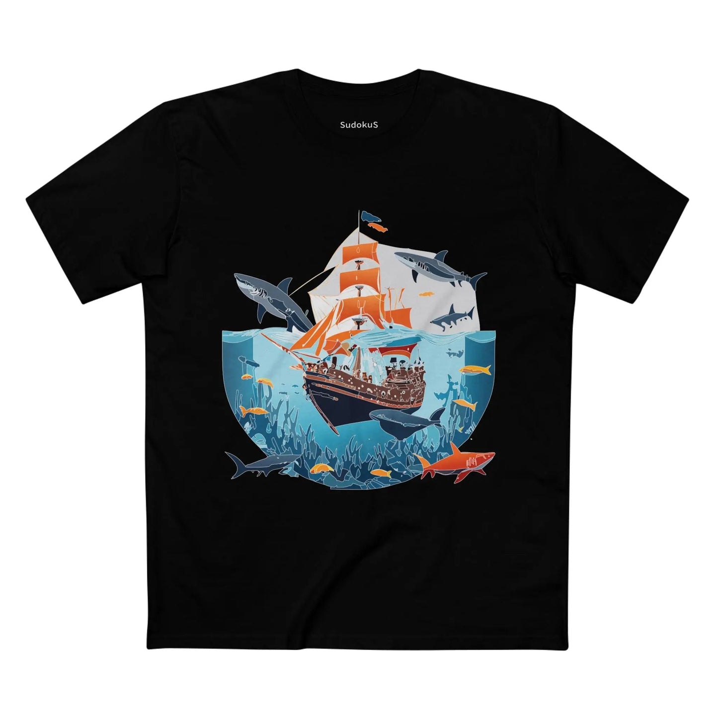 Ocean Coast Graphic Unisex 100 Cotton Staple Tee 23