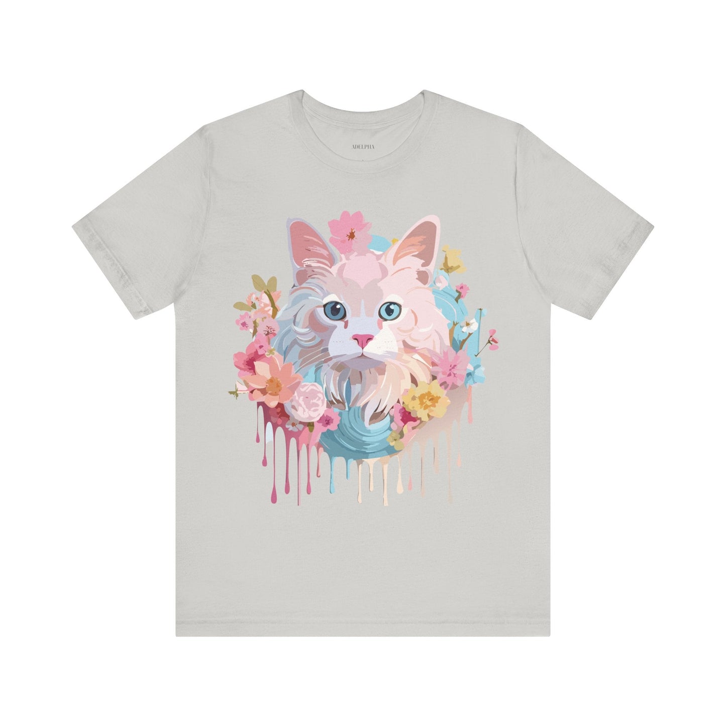 Cat Graphic T Shirt Unisex Short Sleeve Vintage Adelpha Art Tee