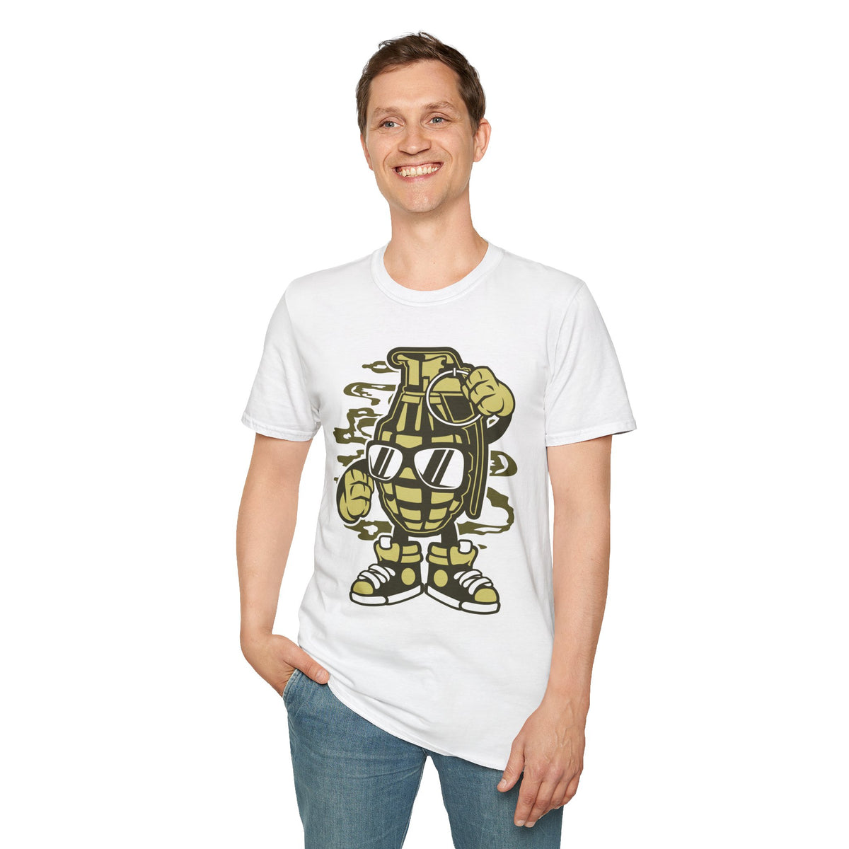 Unisex Cotton T-Shirt with Cartoon Graphic Design