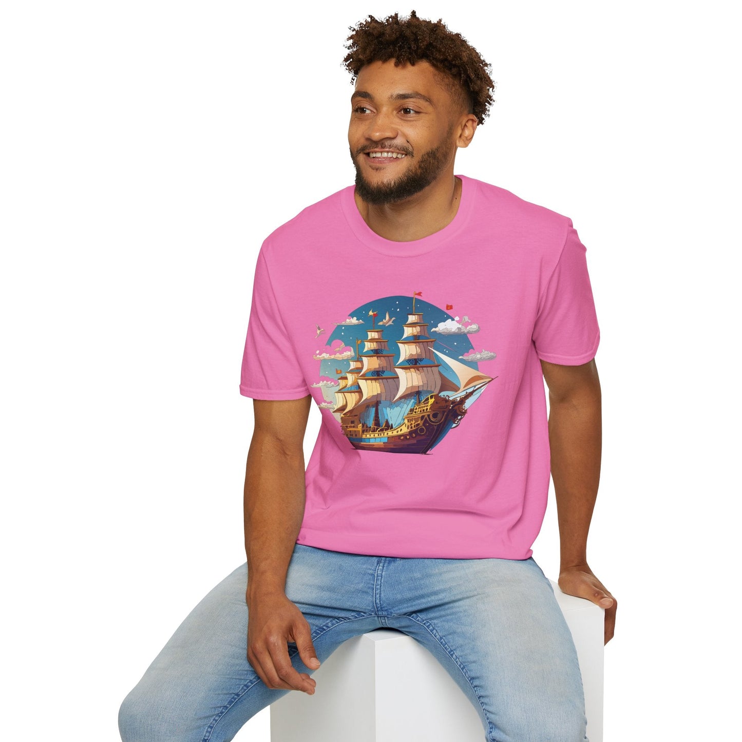 Ship T Shirts Frigate Vessel Tee Shirt Unisex Gildan Softstyle 64000 Cotton Tee Comfort Fit