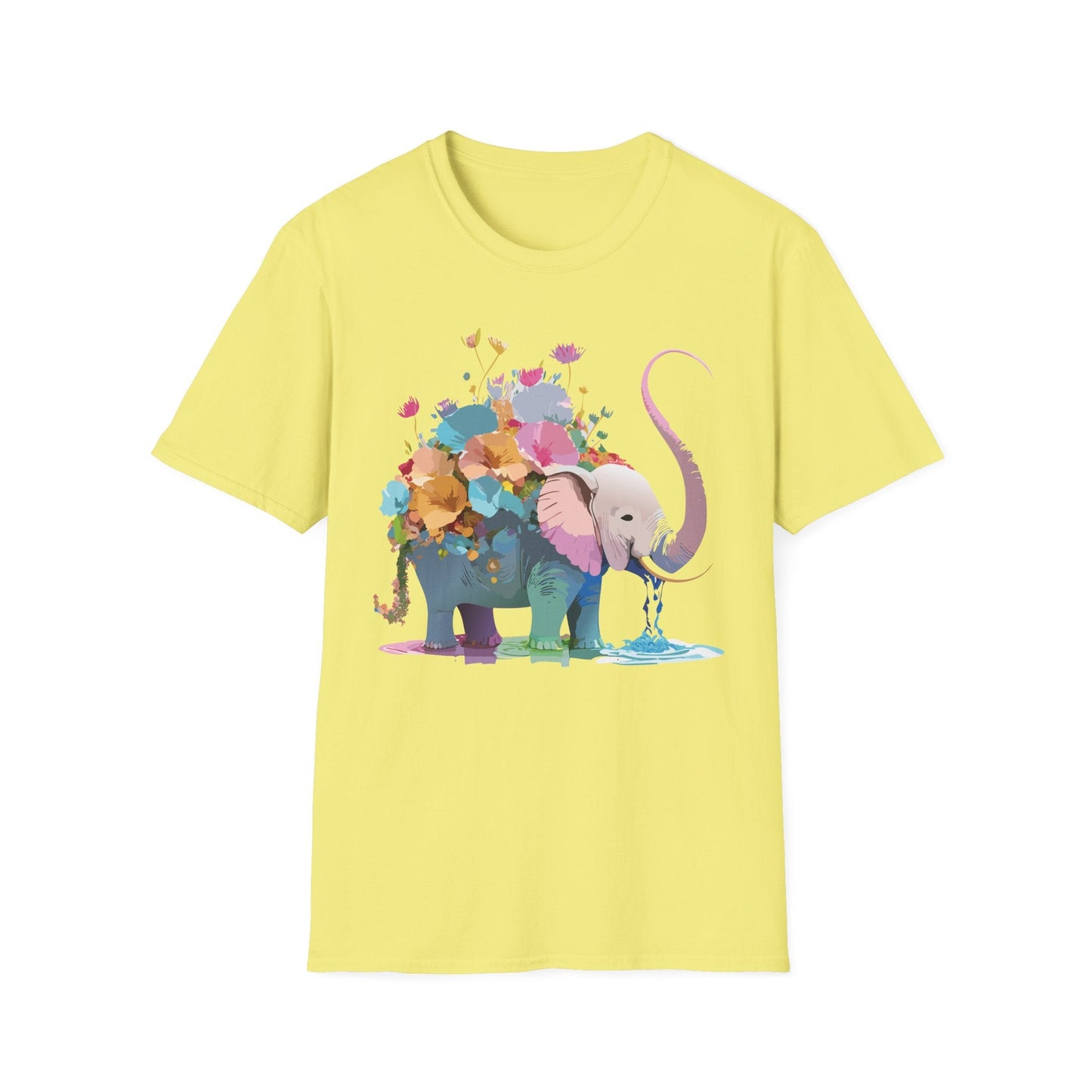 Elephant T Shirt Unisex Softstyle Cotton Tee With Animated Elephant Design Premium Comfort