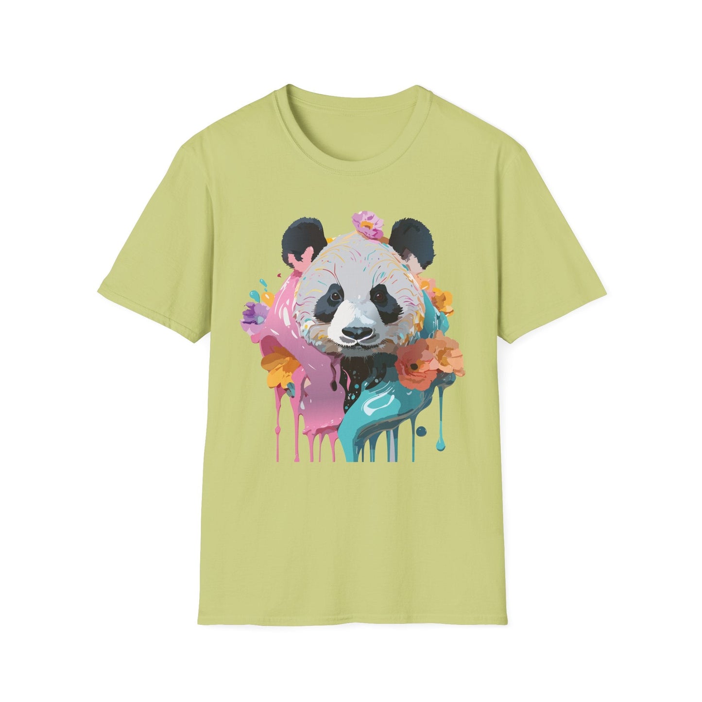 Gildan Softstyle Panda Shirt Unisex T Shirt With Panda Animal Design 100 Percent Cotton Tee
