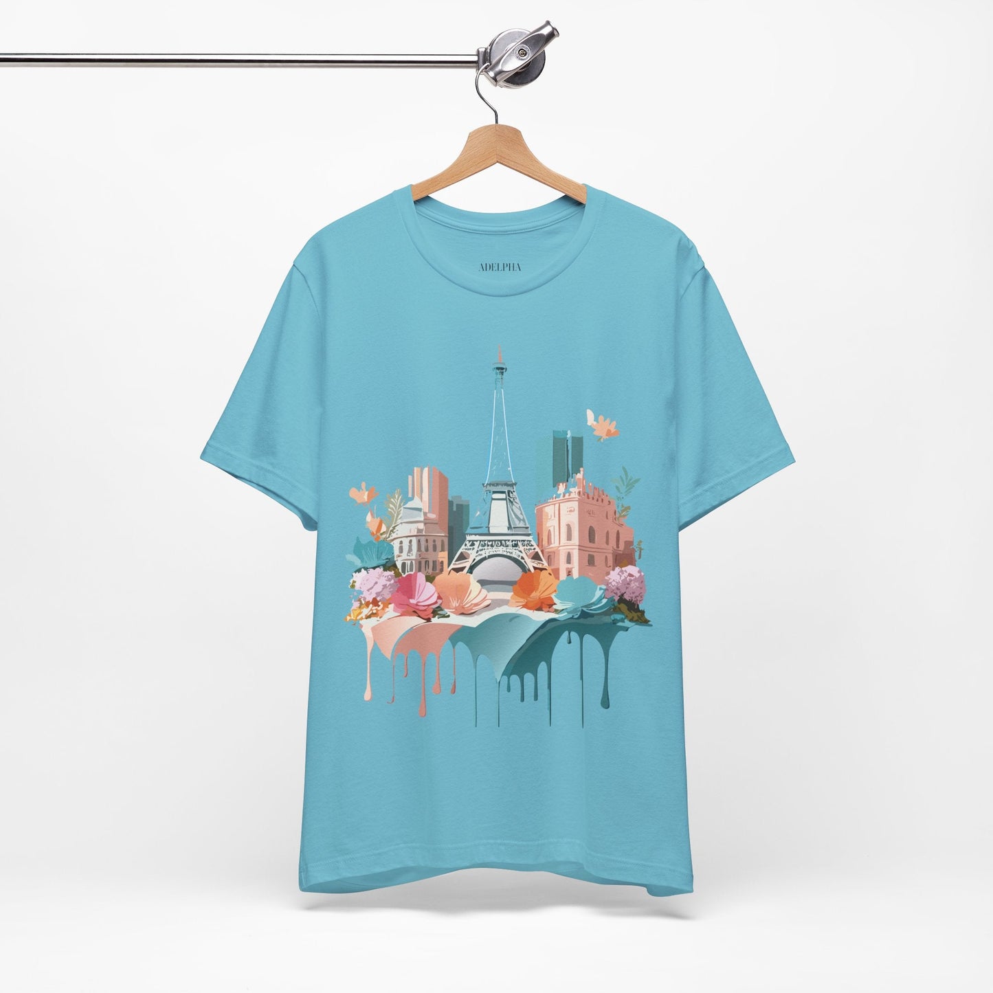 Paris Vintage Inspired Graphic Tee Unisex Short Sleeve Shirt Adelpha Artwork Studio