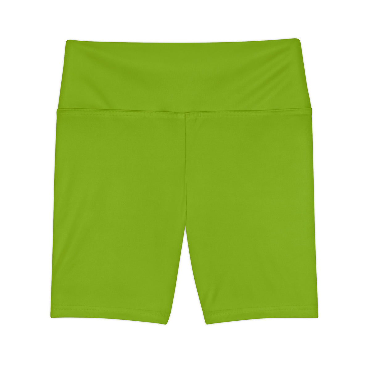 Lime Moss Women's Lime Green Workout Shorts — High-Waist Active Bike Shorts