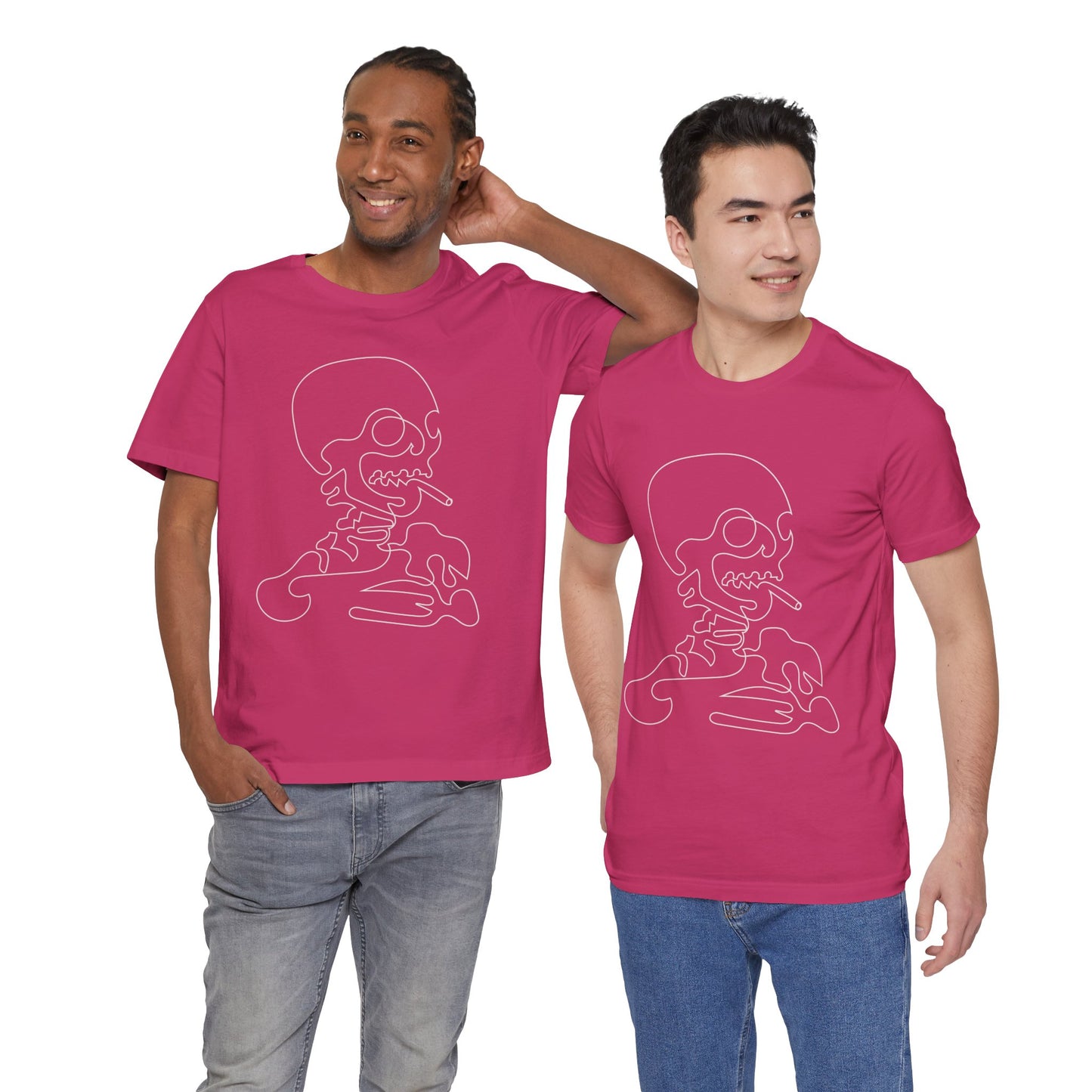 Unisex Cotton Tee Shirt with Skull