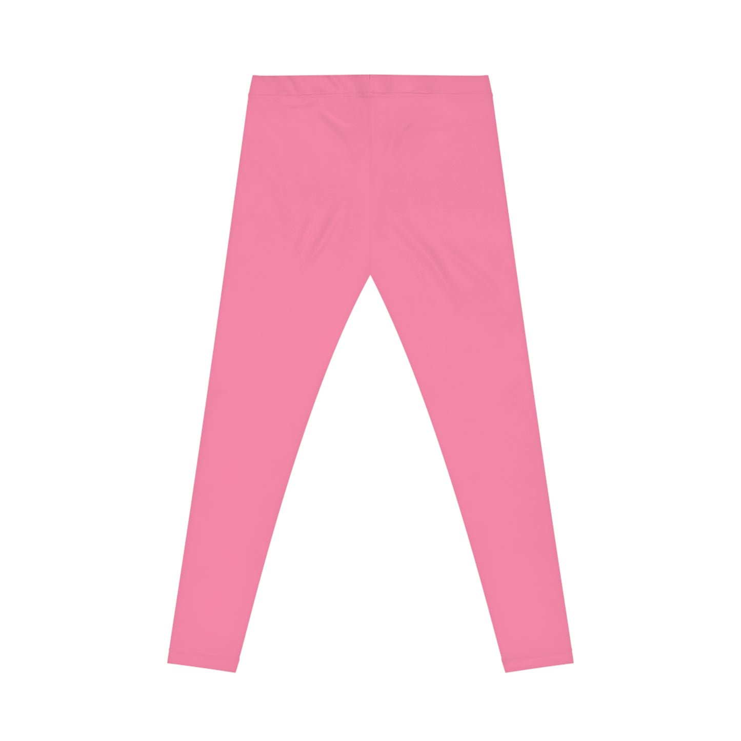 Bubblegum Tint Pink Color Women's Poly-Span Casual Leggings XS-2XL