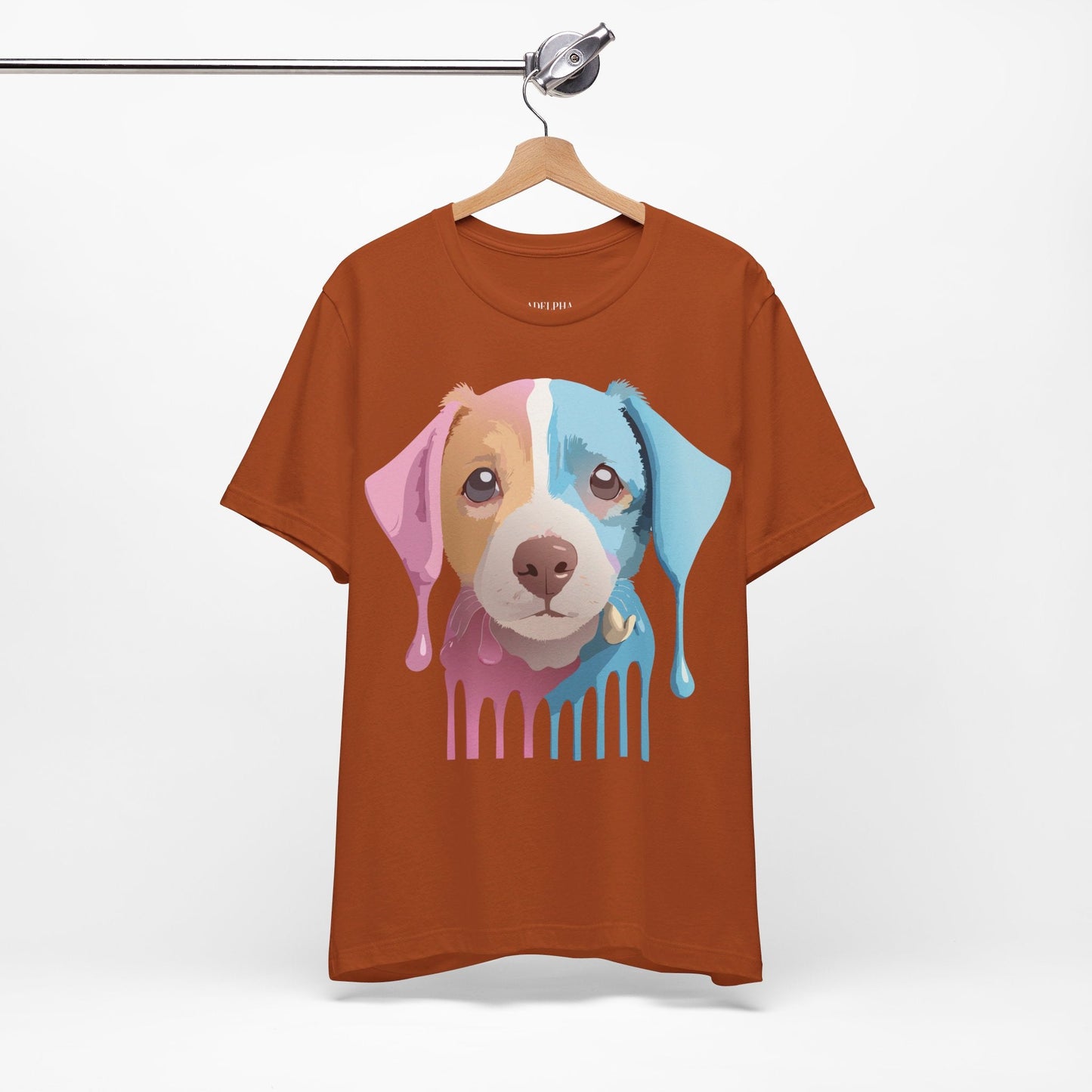Vintage Inspired Dog Graphic Tee Unisex Jersey Short Sleeve Premium Adelpha Art Design