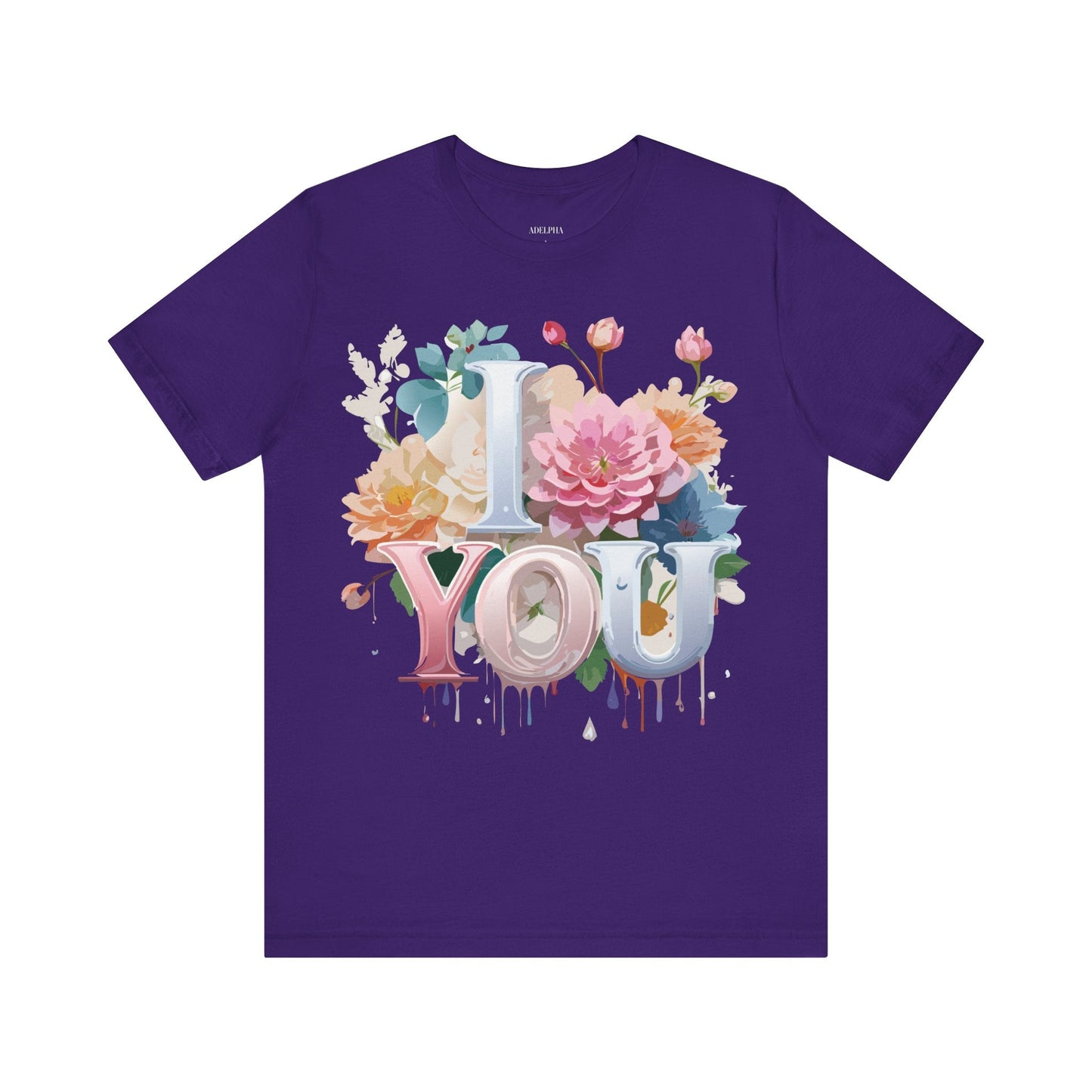 Valentine Day Graphic Unisex 100 Cotton Vintage Artwork with Love and Flower Design Tee 1
