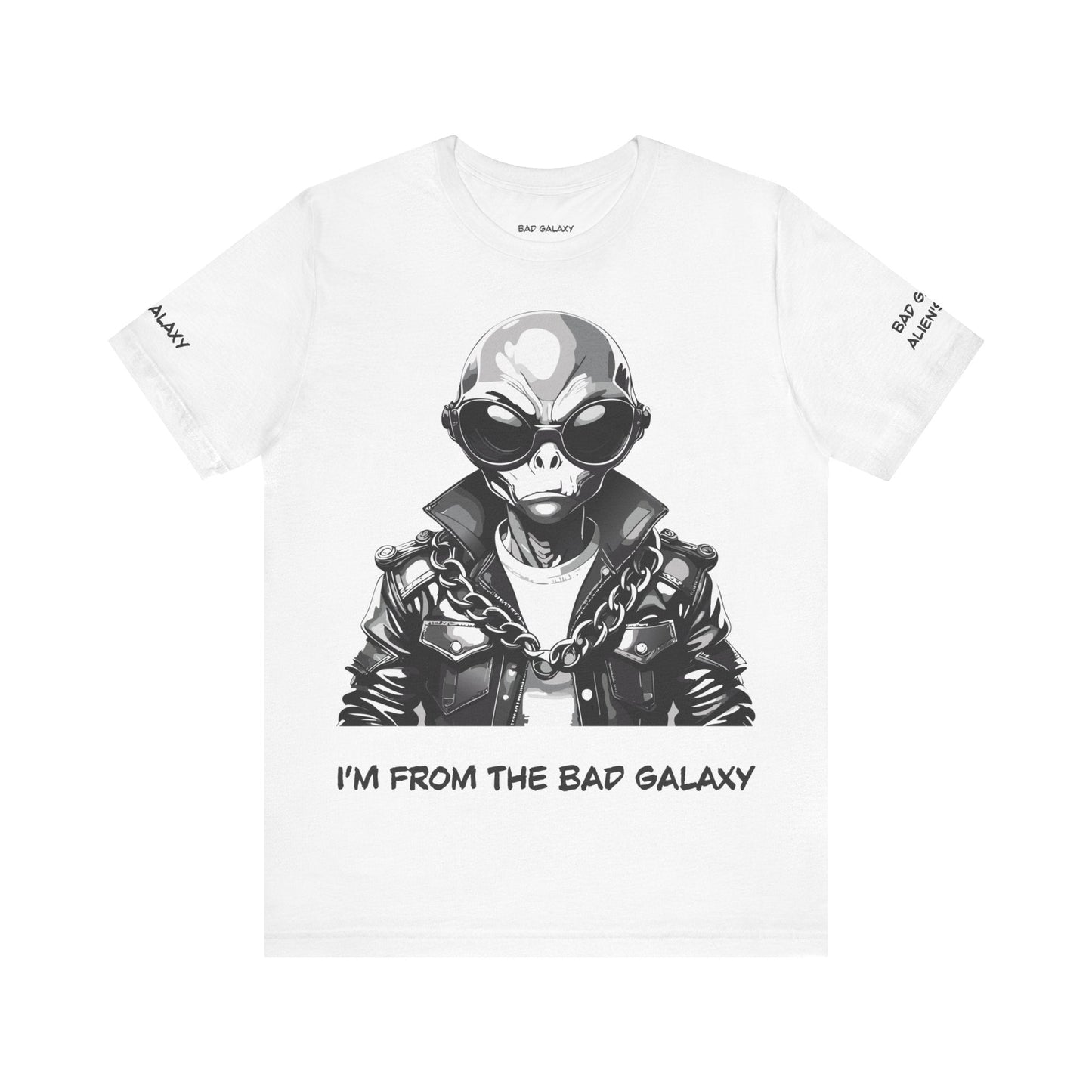 Bad Galaxy Alien Tee Shirt Made To Order 100 Percent Cotton Lightweight Eco Friendly Inks