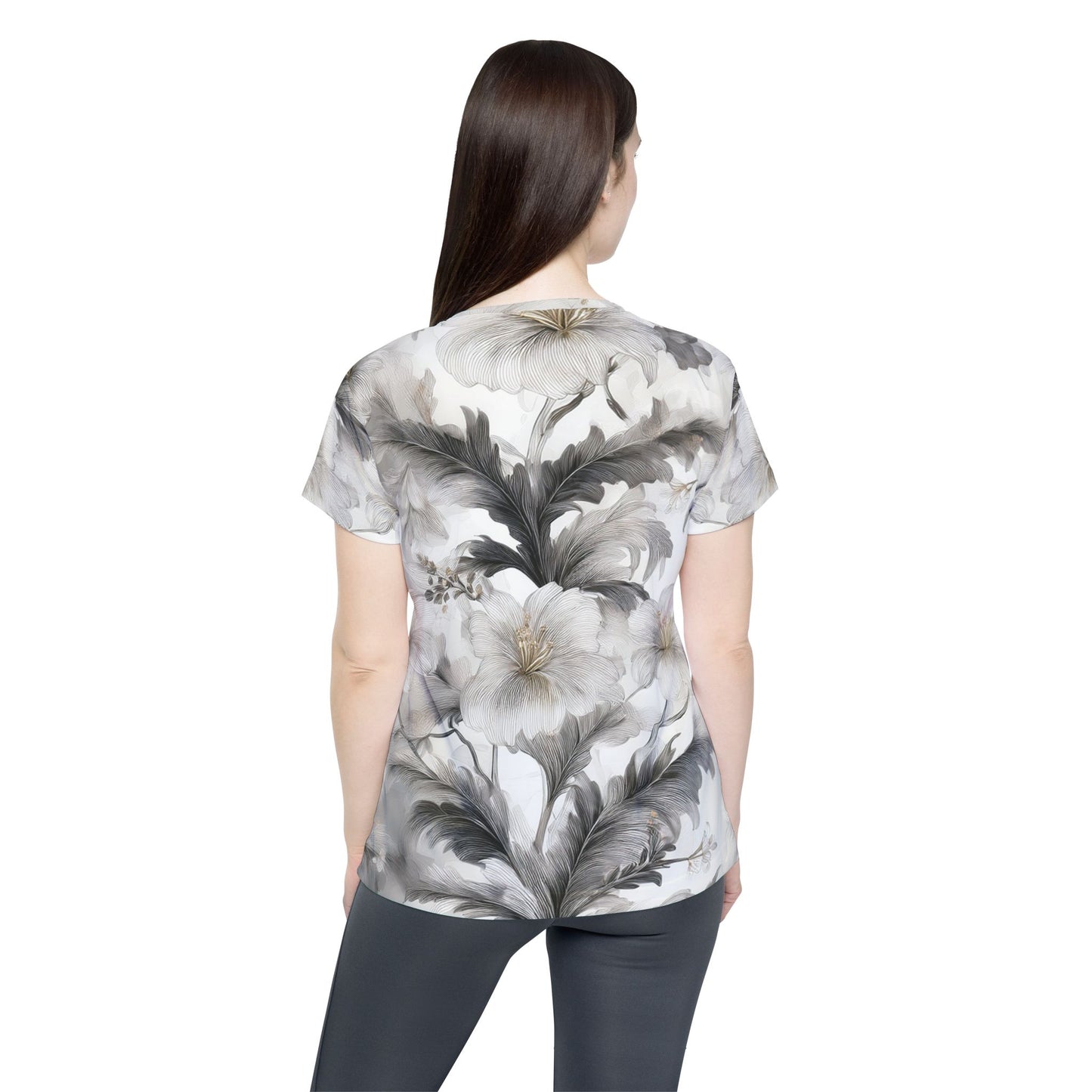 Women Poly Shirt with Floral Print F346