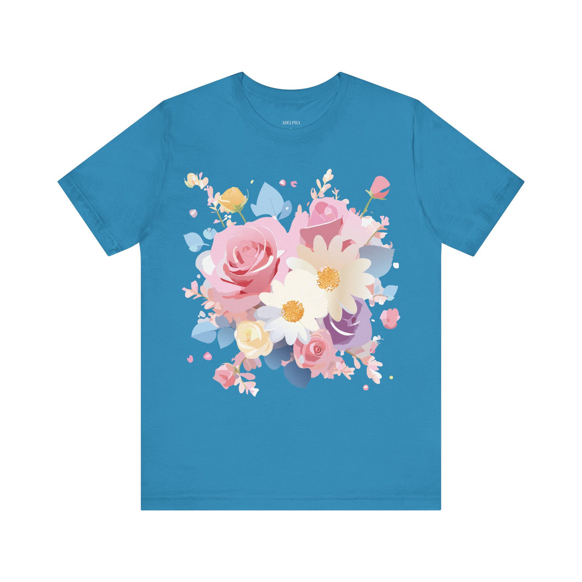Floral Graphic Tee Shirt - Bella+Canvas Unisex 100 Cotton 12