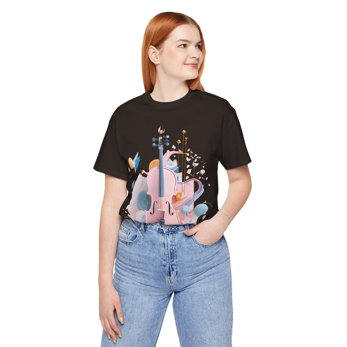Music Graphic Unisex Cotton Bella+Canvas Tee with Art Design m102