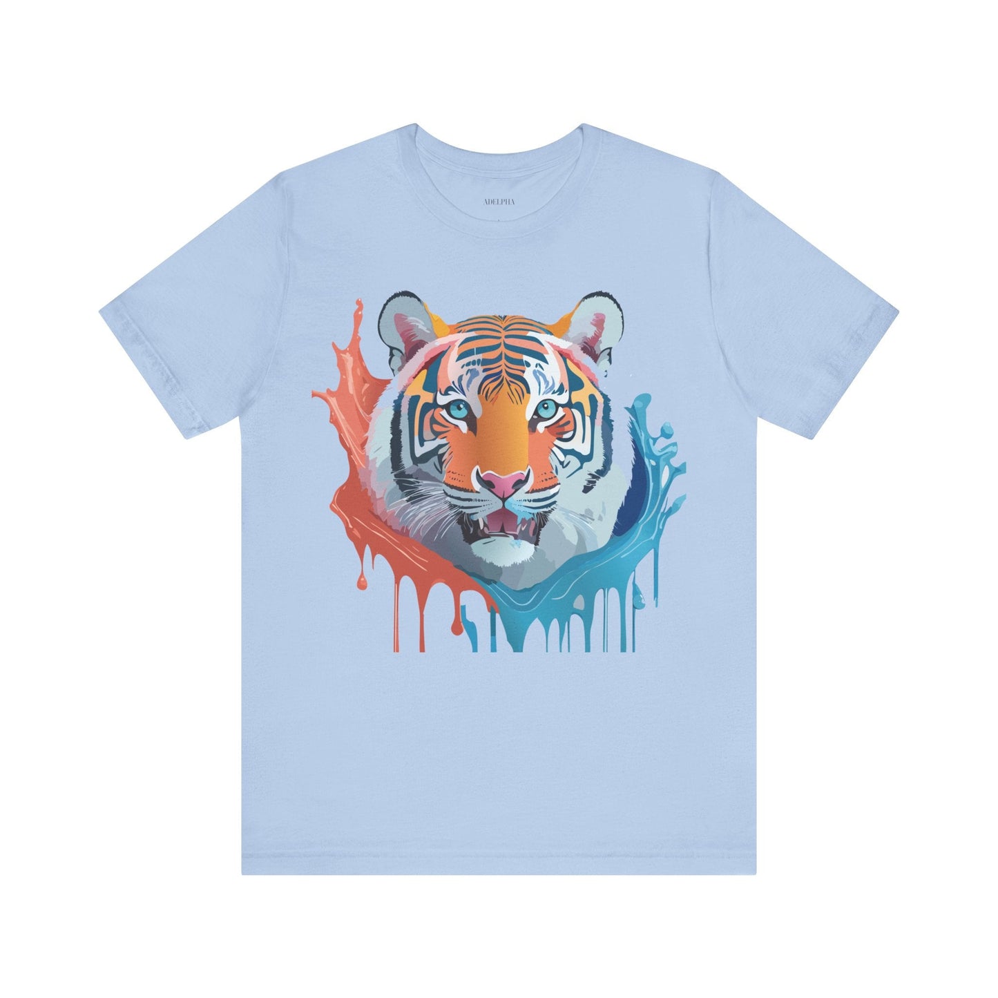 Tiger Graphic Unisex 100 Cotton Vintage Art with Animal Tee 22
