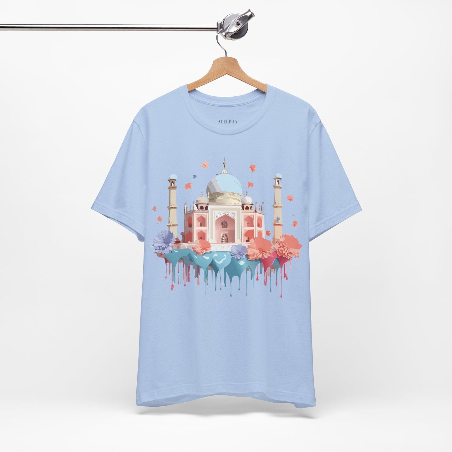 Unisex Taj Mahal Graphic Tee Vintage Inspired Shirt By Adelpha Art Design Collection