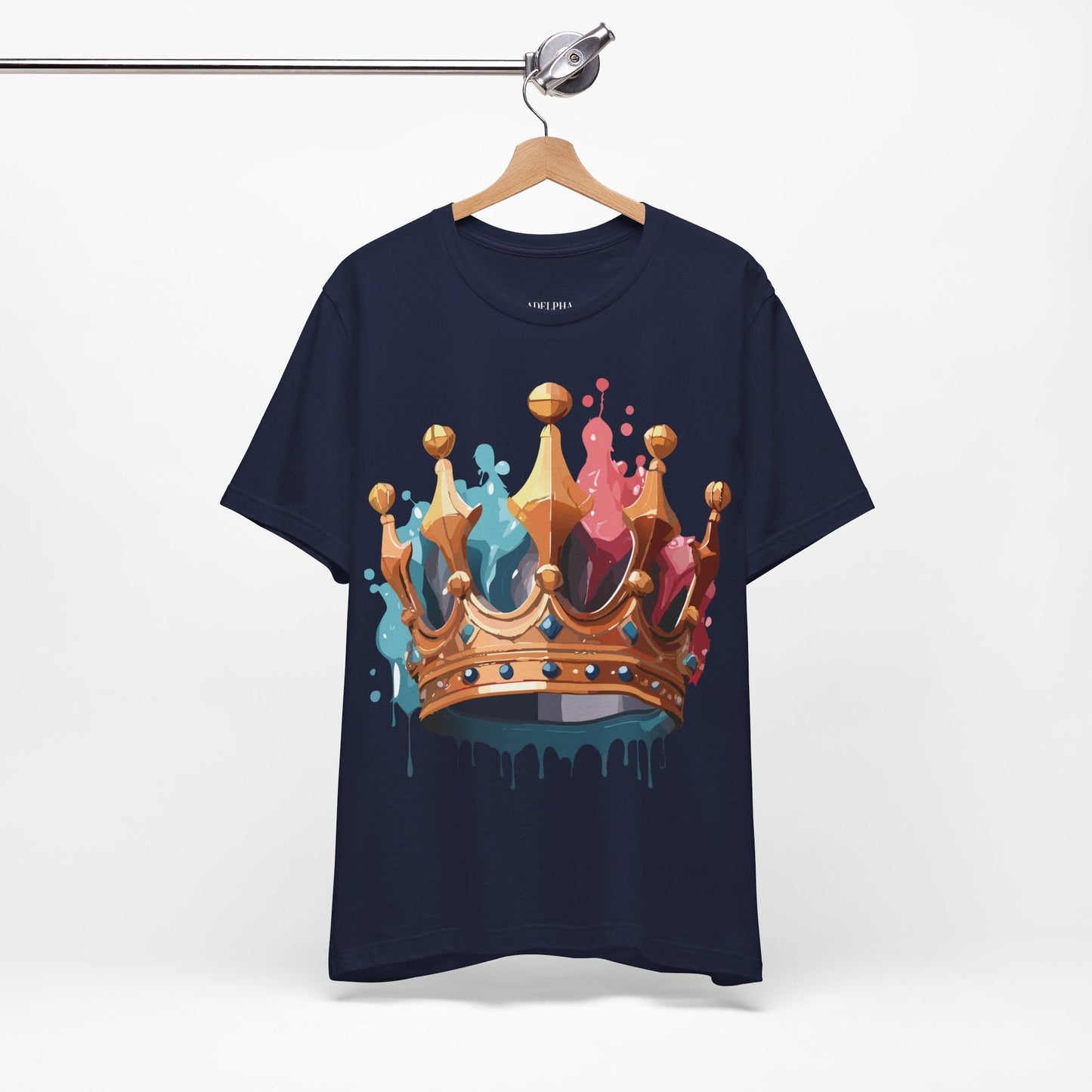 Adelpha Graphic Tee Crown Shirt Unisex Vintage Artwork Premium Casual Everyday Wear T Shirt