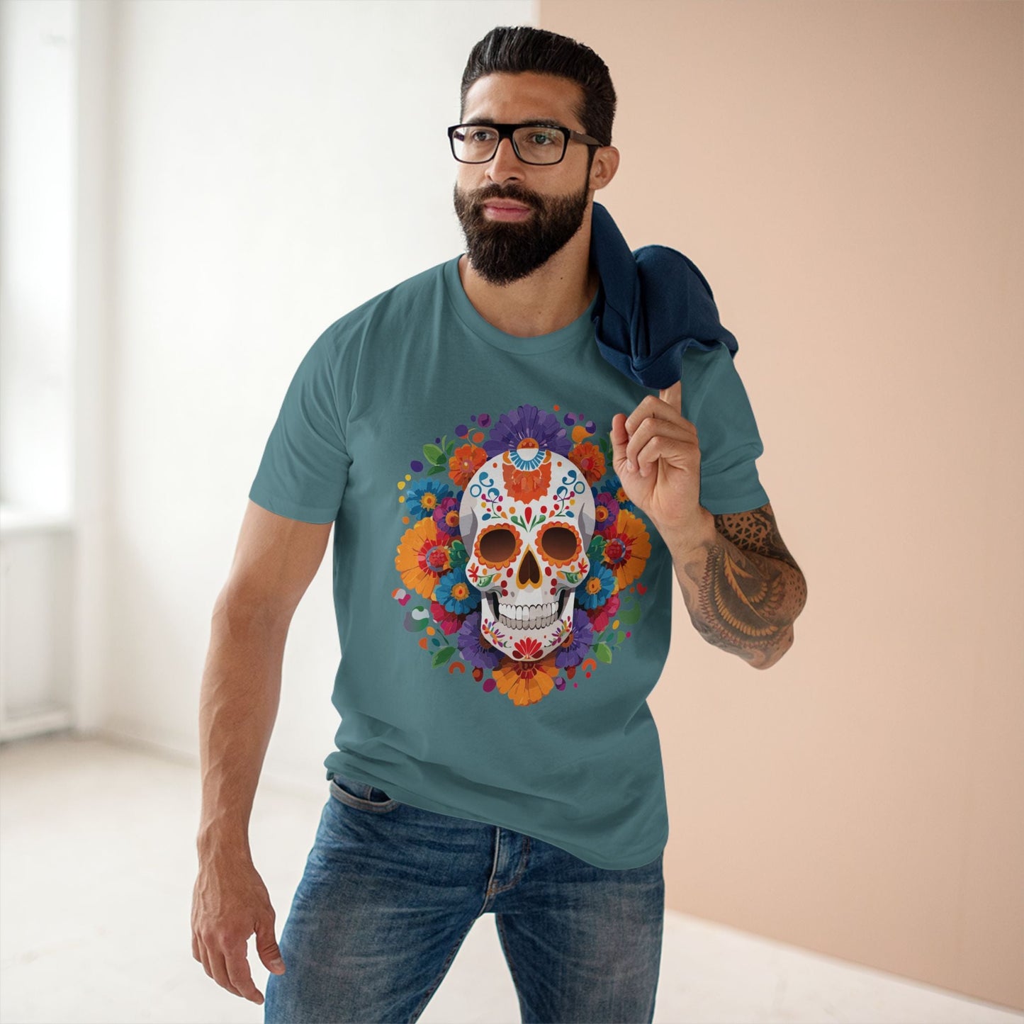 Skull Shirt Unisex Skeleton Tee Premium Cotton Art Design Original By Retro2Nova Artwork