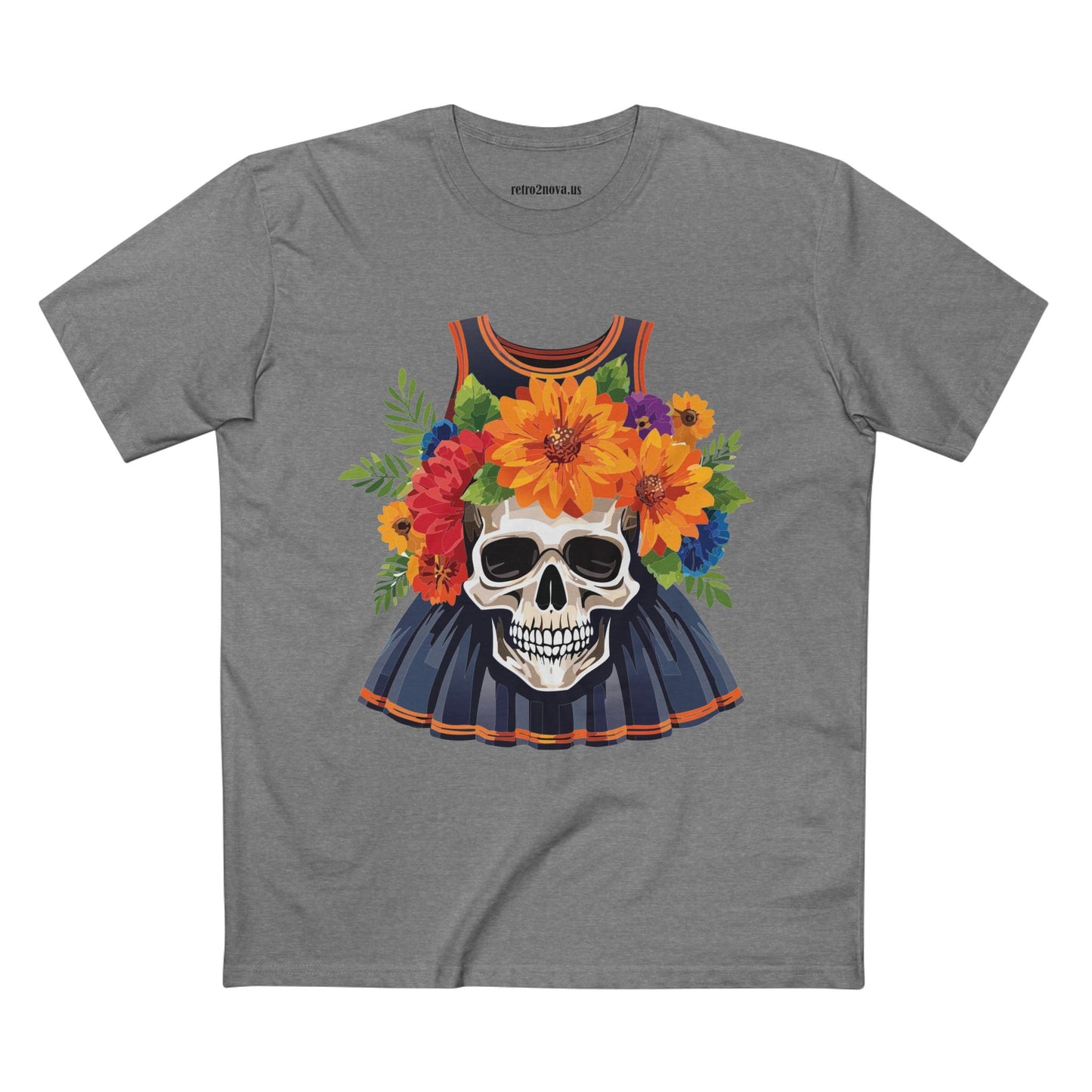 Skull Skeleton Shirt Unisex Premium Cotton Art Tee Original Design By Retro2Nova SS14