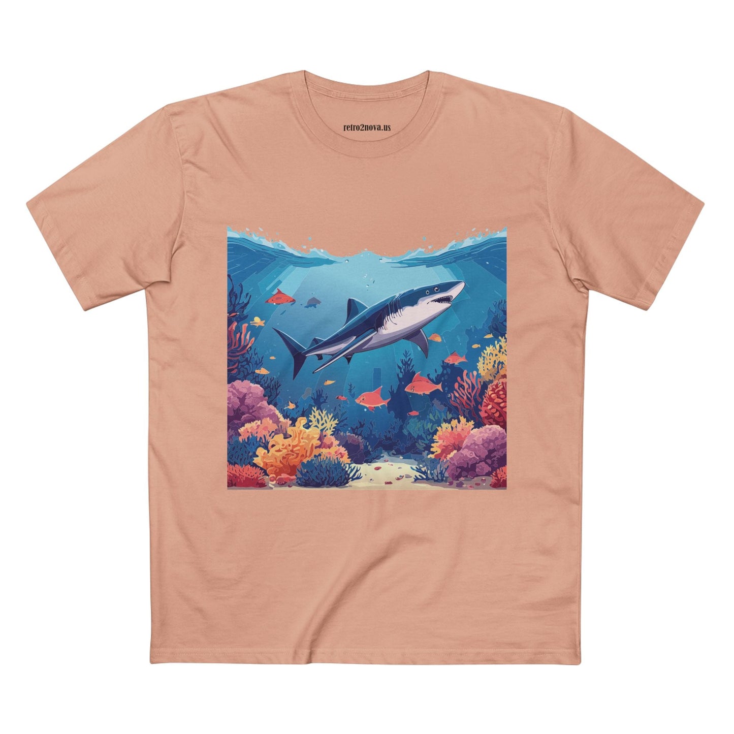 Ocean Pacific Unisex Premium Cotton Tee With Original Art Design From Retro2Nova Art Collection