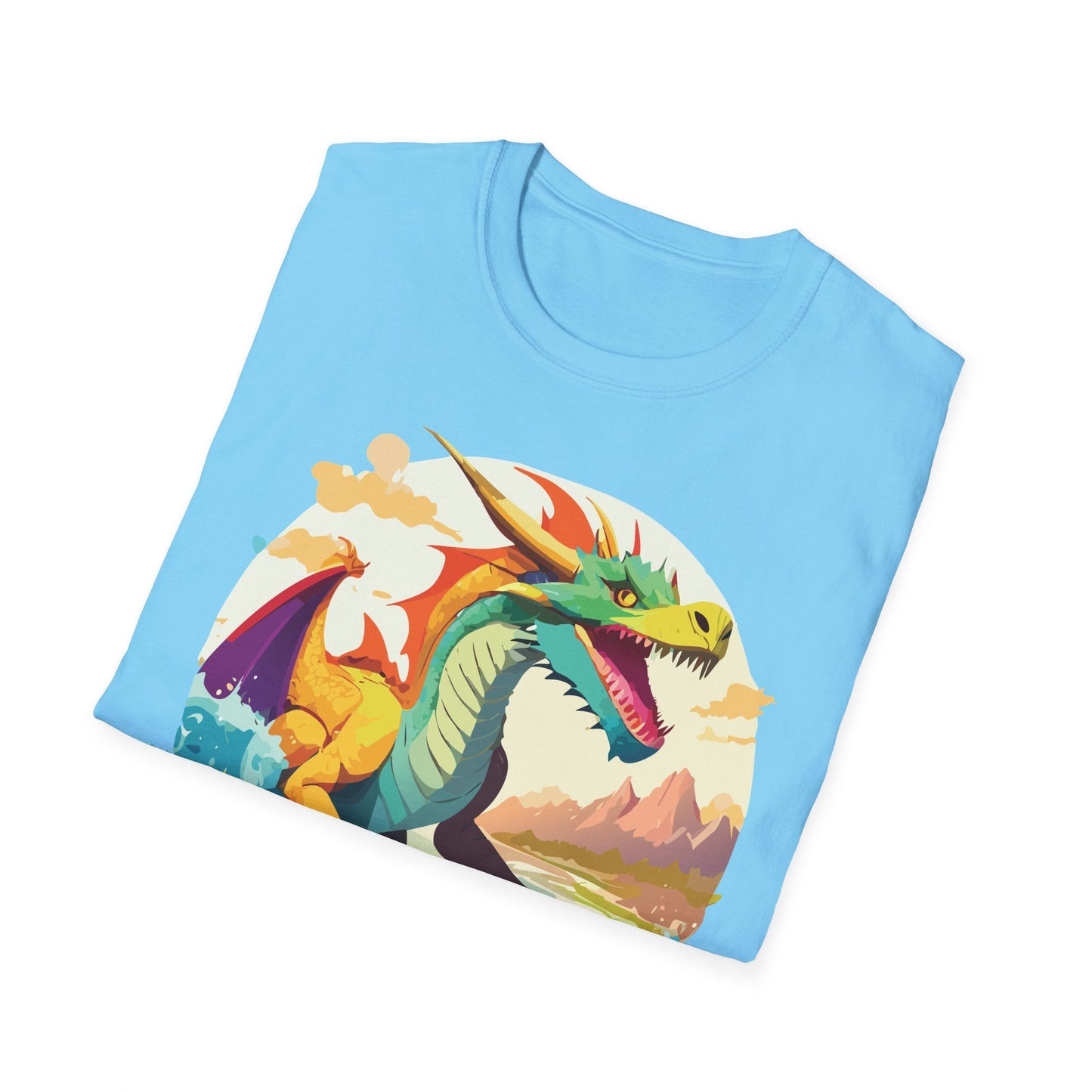 Dragon T Shirt Unisex Animal Print Dragon Shirt Gildan Softstyle Cotton Tee 64000