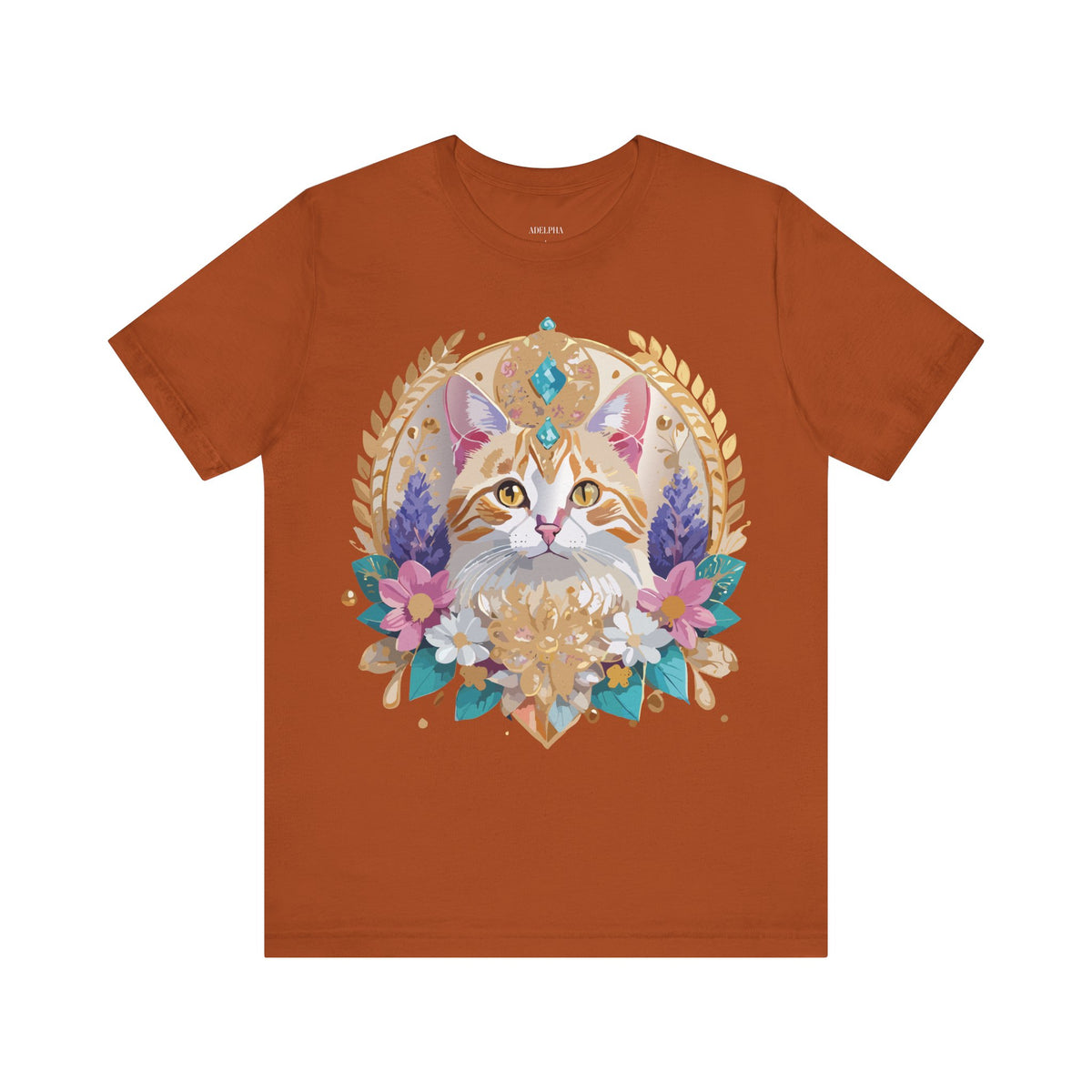 Medallion Graphic Unisex Cotton Bella+Canvas Tee with Art Design d71