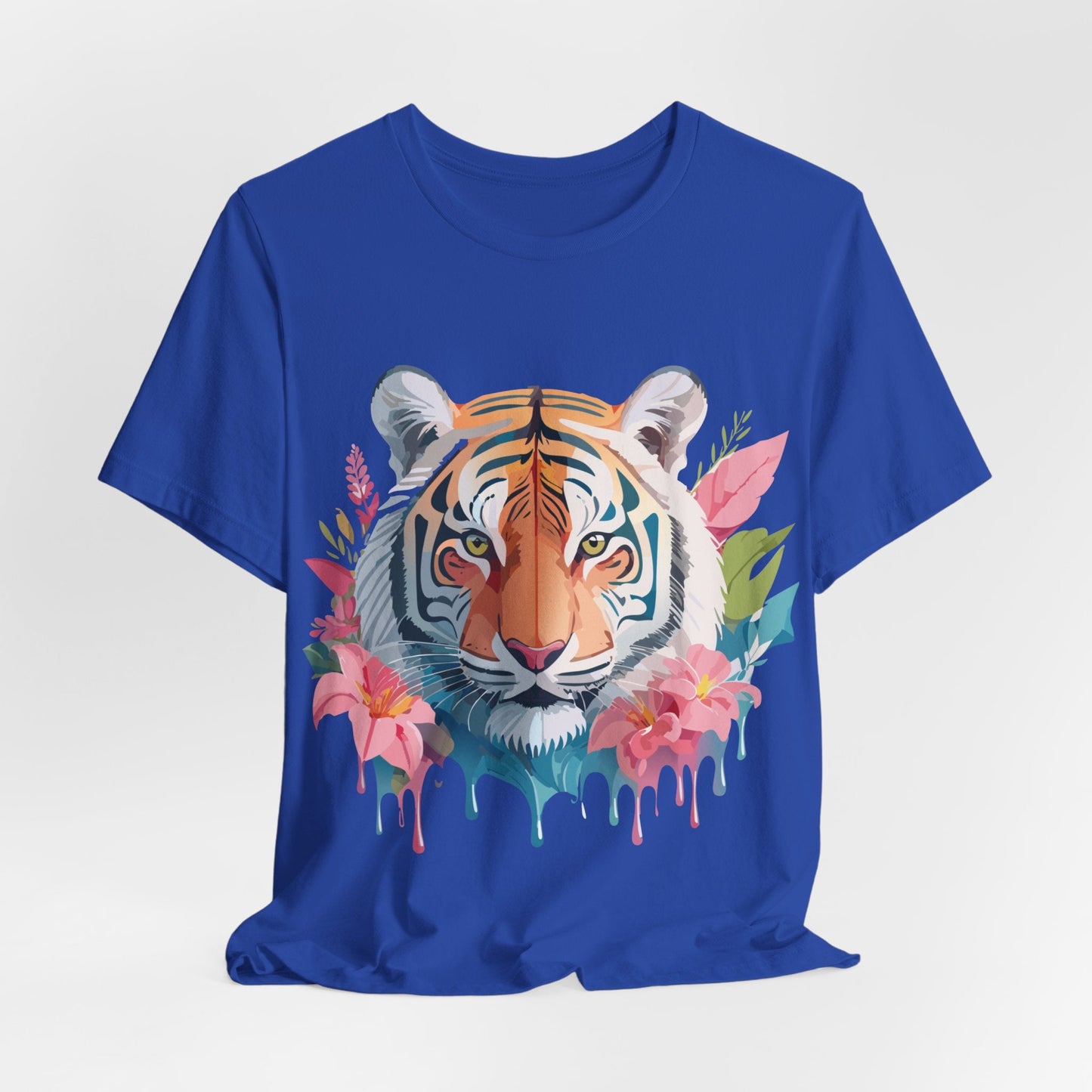 Tiger Graphic Unisex 100 Cotton Vintage Art with Animal Tee 13