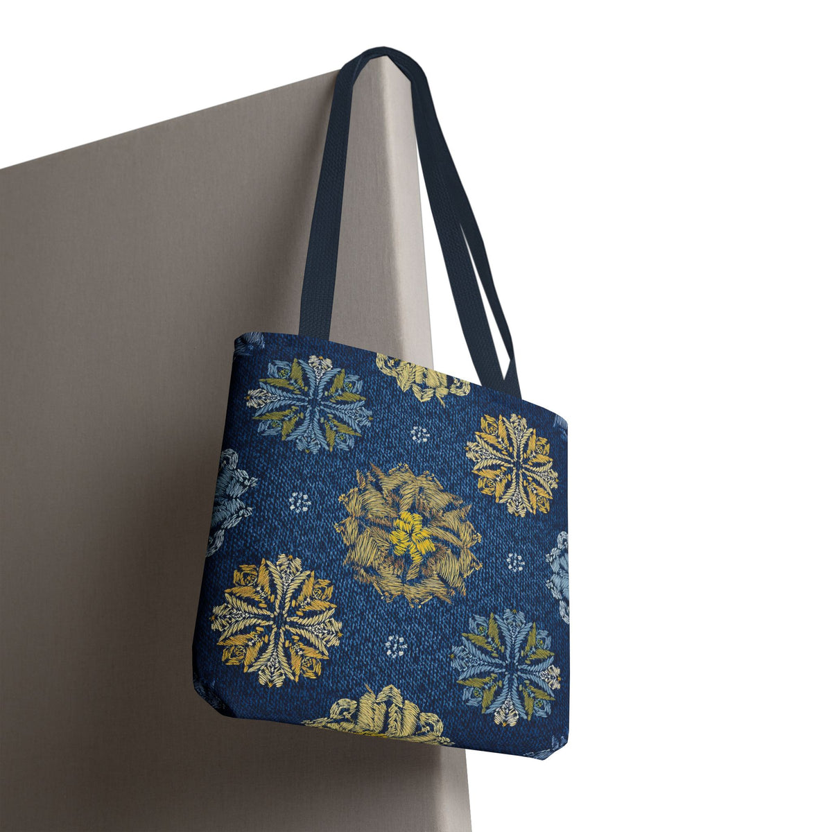 Denim Fabric Imitation Print Unisex Canvas Bag Poly Spun 3 Sizes Tote Bag 125