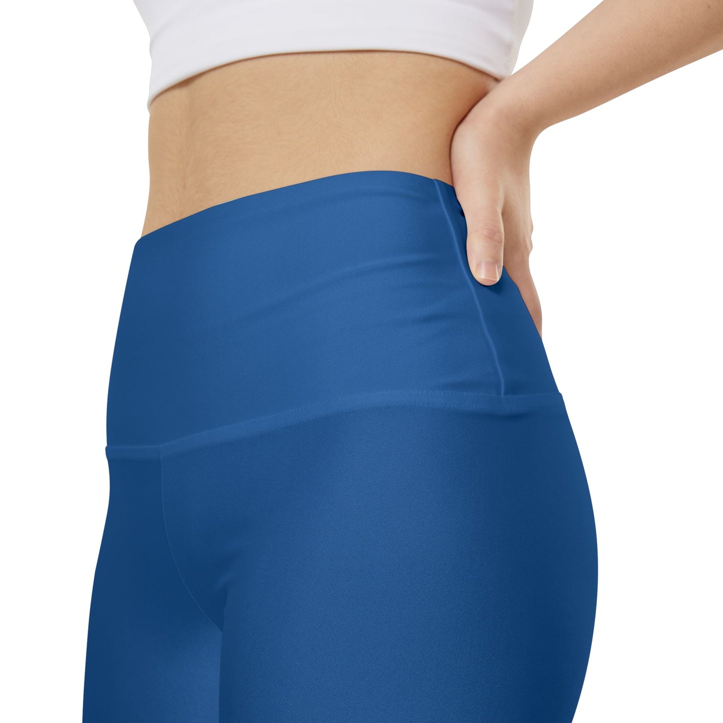 Baltic Blue Women's Workout Shorts — Solid High-Waist Biker Shorts for Exercise & Everyday Wear