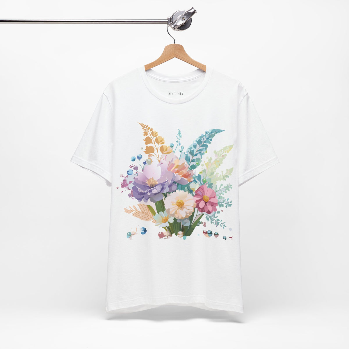 Floral Graphic Tee Shirt - Bella+Canvas Unisex 100 Cotton 16