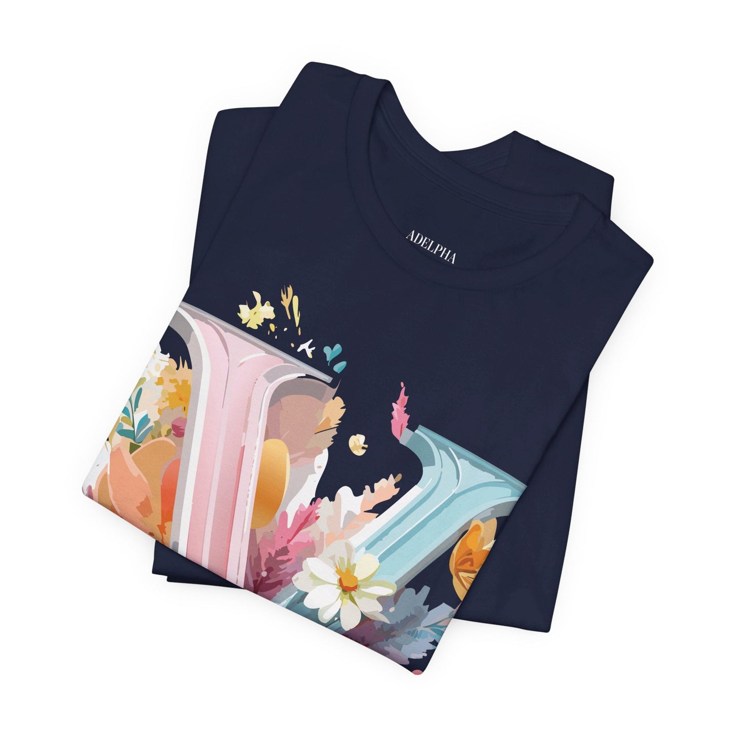 Letter V Shirt Unisex Graphic Tee With Vintage Inspired Artwork By Adelpha Premium Soft Jersey