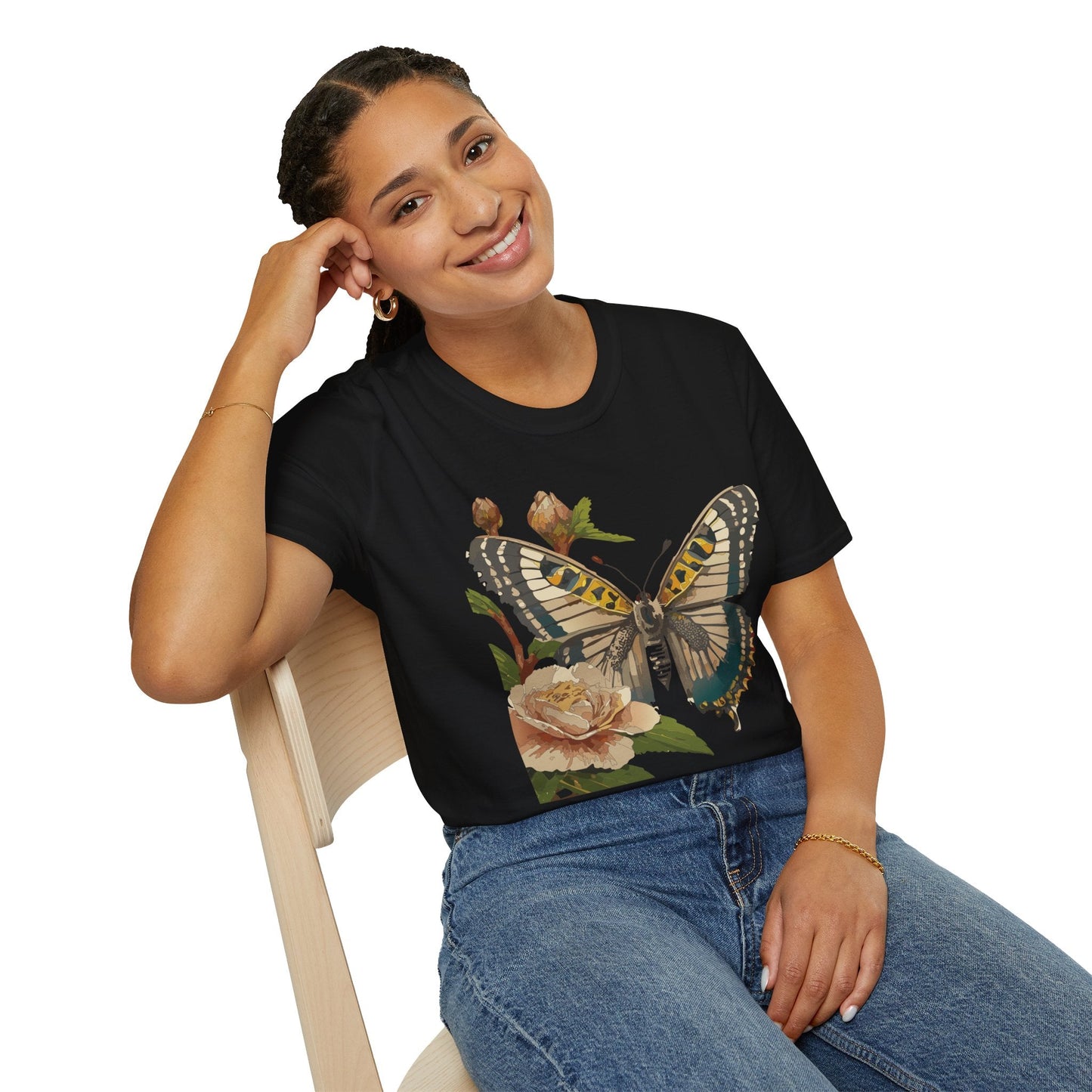 Butterfly Shirt Unisex T Shirt Monarch Butterfly Gildan Softstyle 64000 Cotton Tee