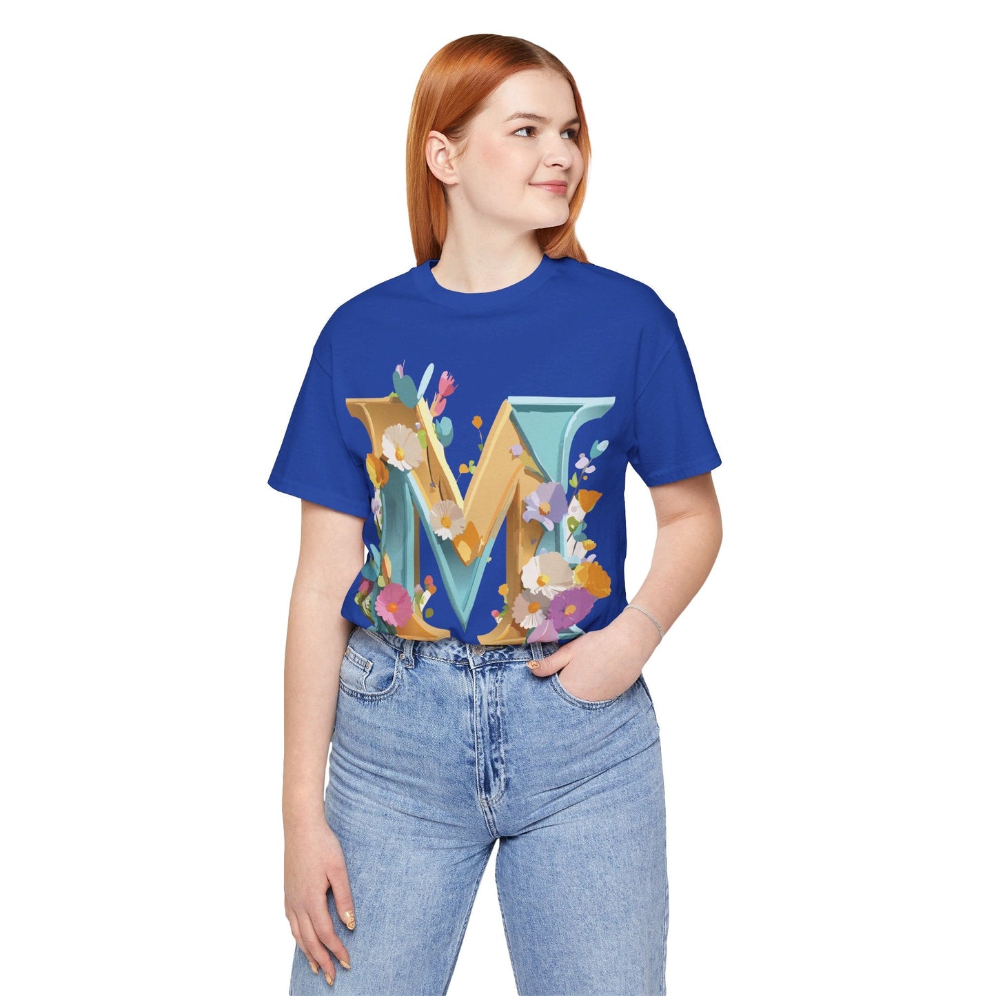 Letter M Shirt Unisex Graphic Tee From Adelpha Vintage Inspired Art Short Sleeve Jersey