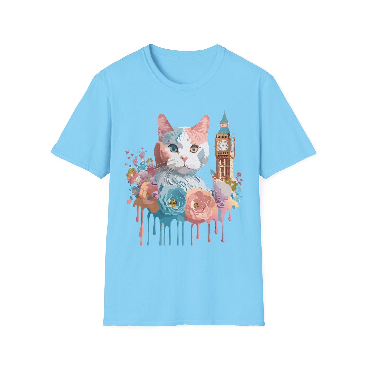 Cat Shirt Unisex Tee Softstyle 64000 Gildan Ring Spun Cotton