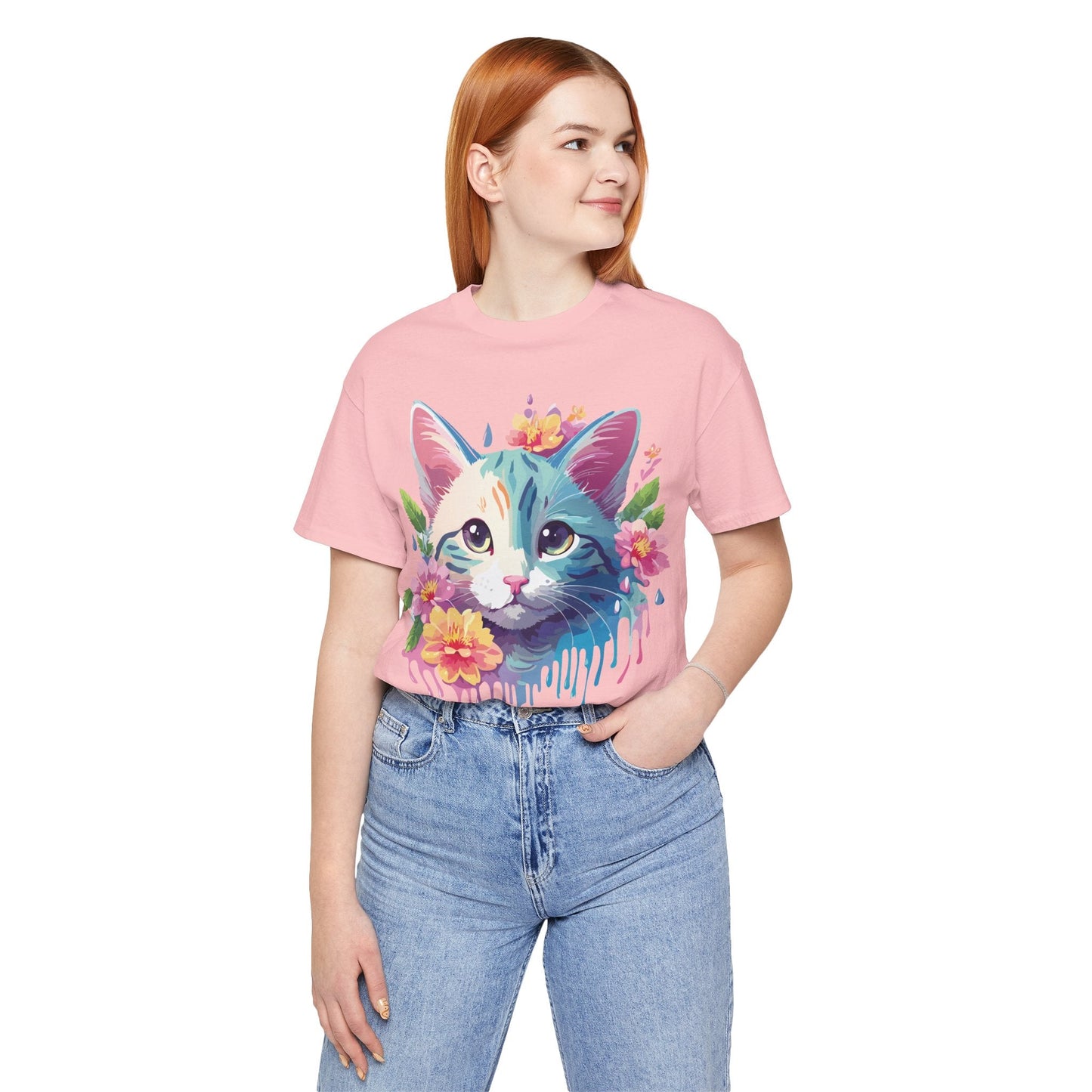 Cat Graphic Tee Unisex Shirt Adelpha Vintage Inspired Short Sleeve
