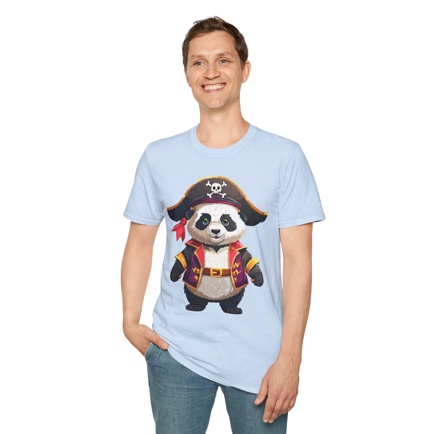 Panda Shirt Unisex Panda Tee Softstyle 64000 Gildan 100 Percent Cotton Animal Tee