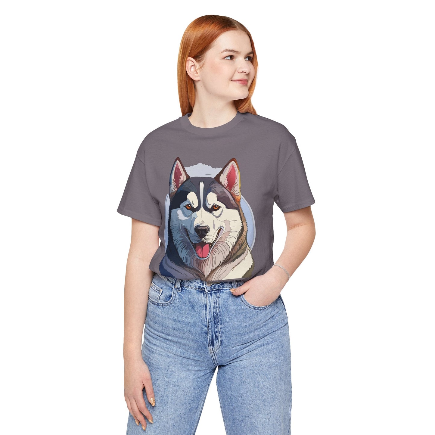 Unisex Animal Shirt Art Design Tee With Wild Animals Graphic Print Short Sleeve Style