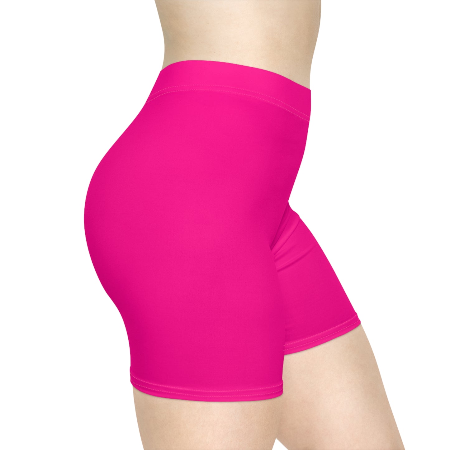 Barbie Pink Biker Shorts Women's Brushed Faux Suede Poly-Spandex Athletic Short XS-2XL