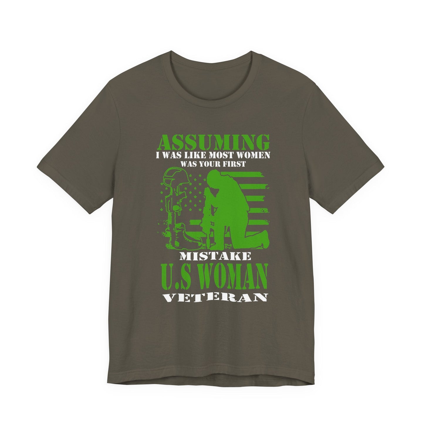Army Veteran Patriotic Graphic Design Unisex Cotton T-Shirt v45