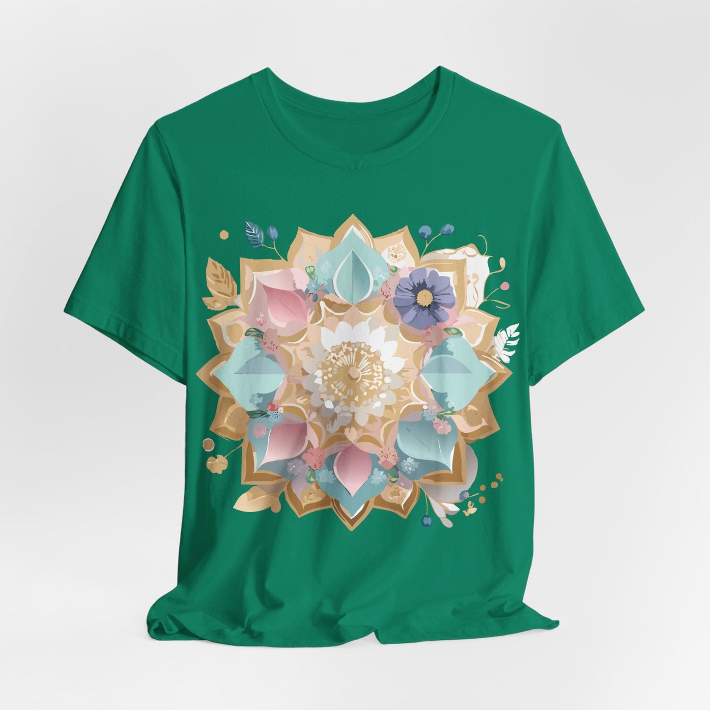 Mandala Graphic Unisex 100 Cotton Vintage Floral Artwork Tee 16