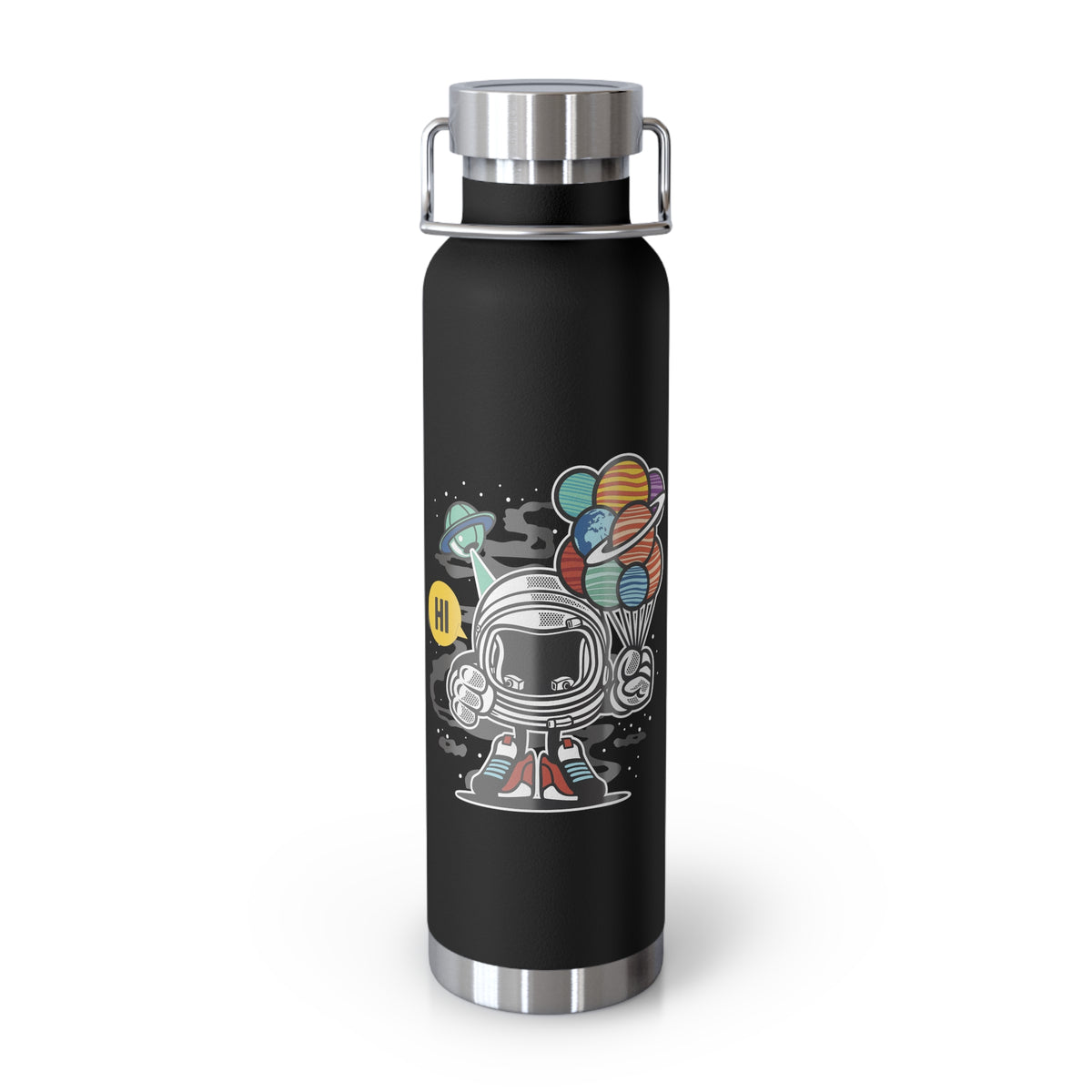 22oz Copper Insulated Water Bottle with Cartoon Design - CV86