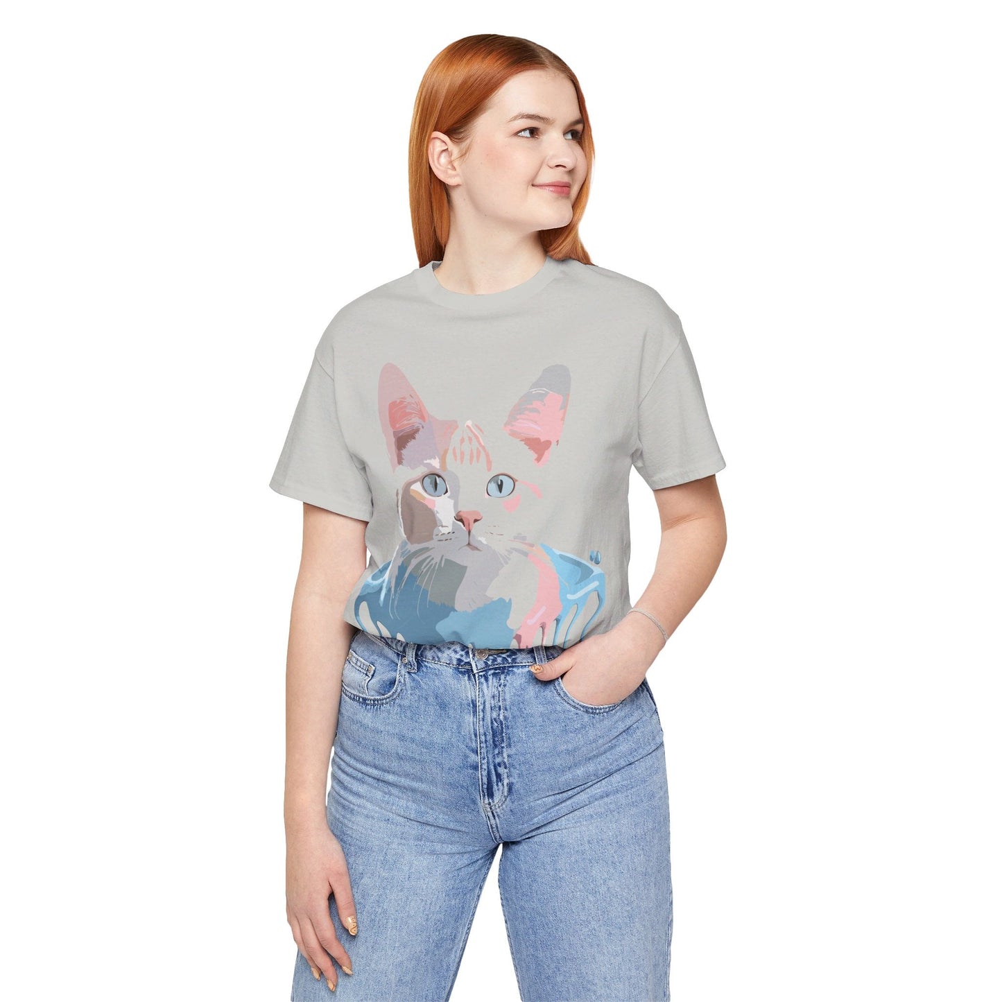 Adelpha Cat Graphic T Shirt Unisex Short Sleeve Vintage Artwork Tee