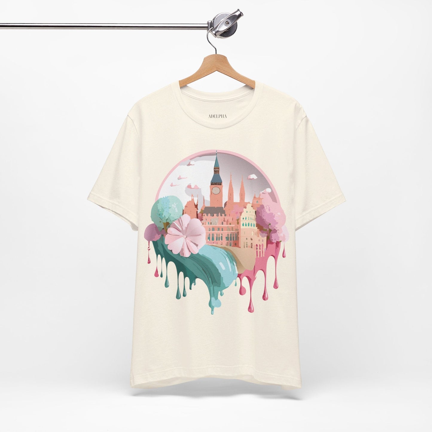 Prague Tourist Shirt Unisex Graphic Tee Featuring Vintage Inspired Art By Adelpha
